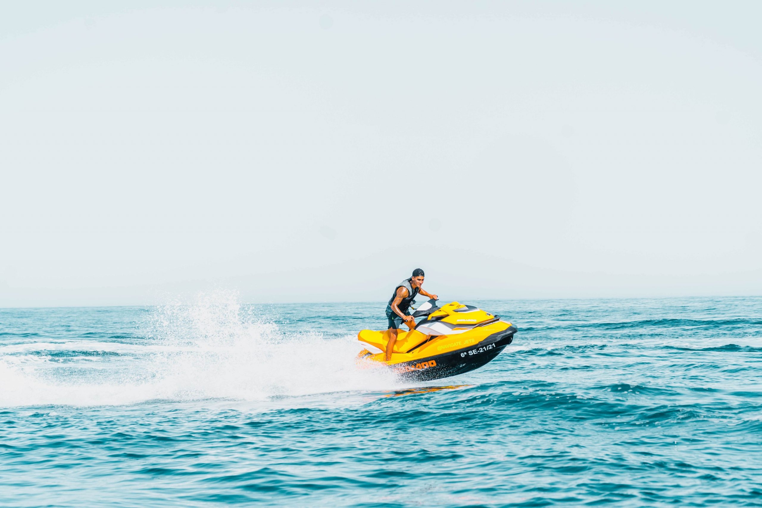 Jet Ski: A recreational watercraft, Marbella, The emerald blue waters. 2560x1710 HD Wallpaper.