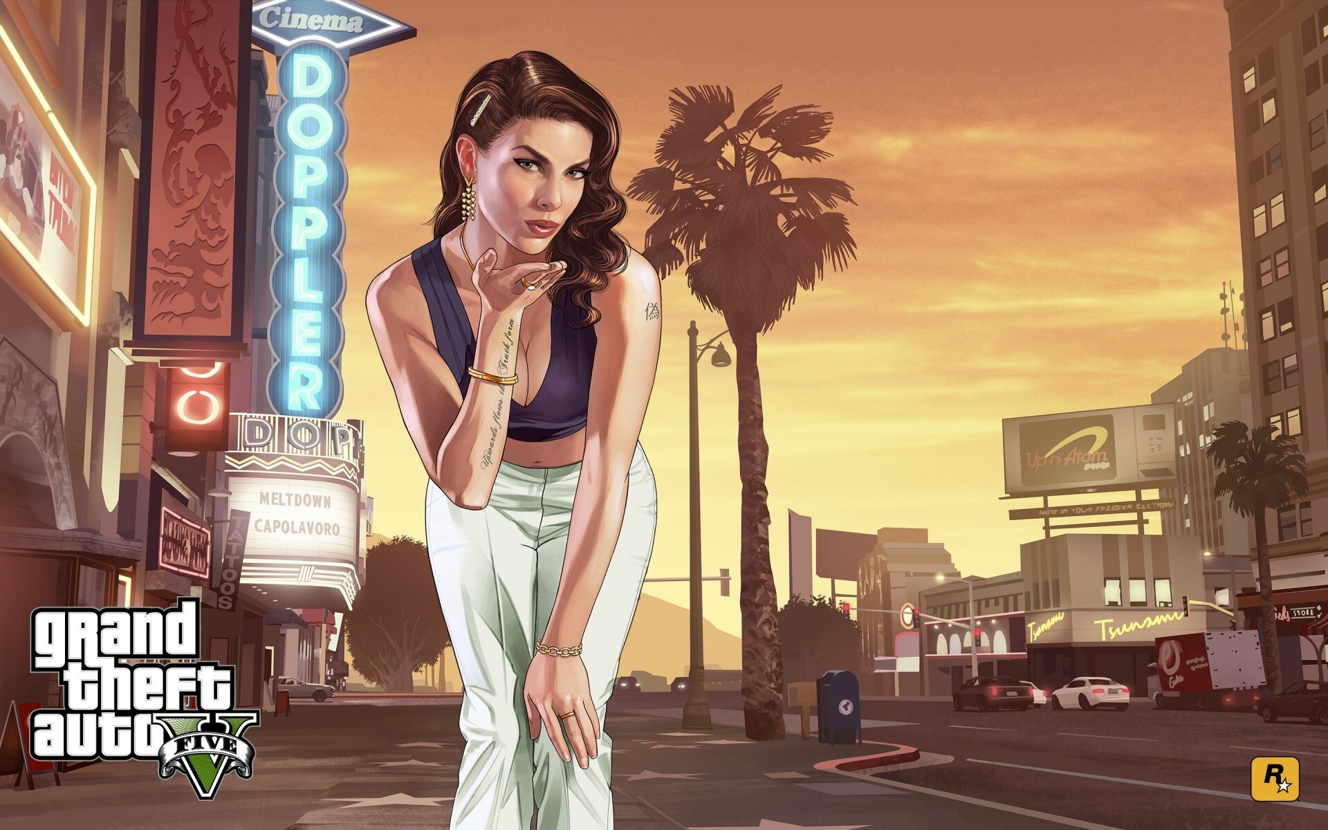 Grand Theft Auto 5: A Starlet in Vinewood, A side-mission that becomes available after collecting all fifty Letter Scraps. 1920x1200 HD Wallpaper.