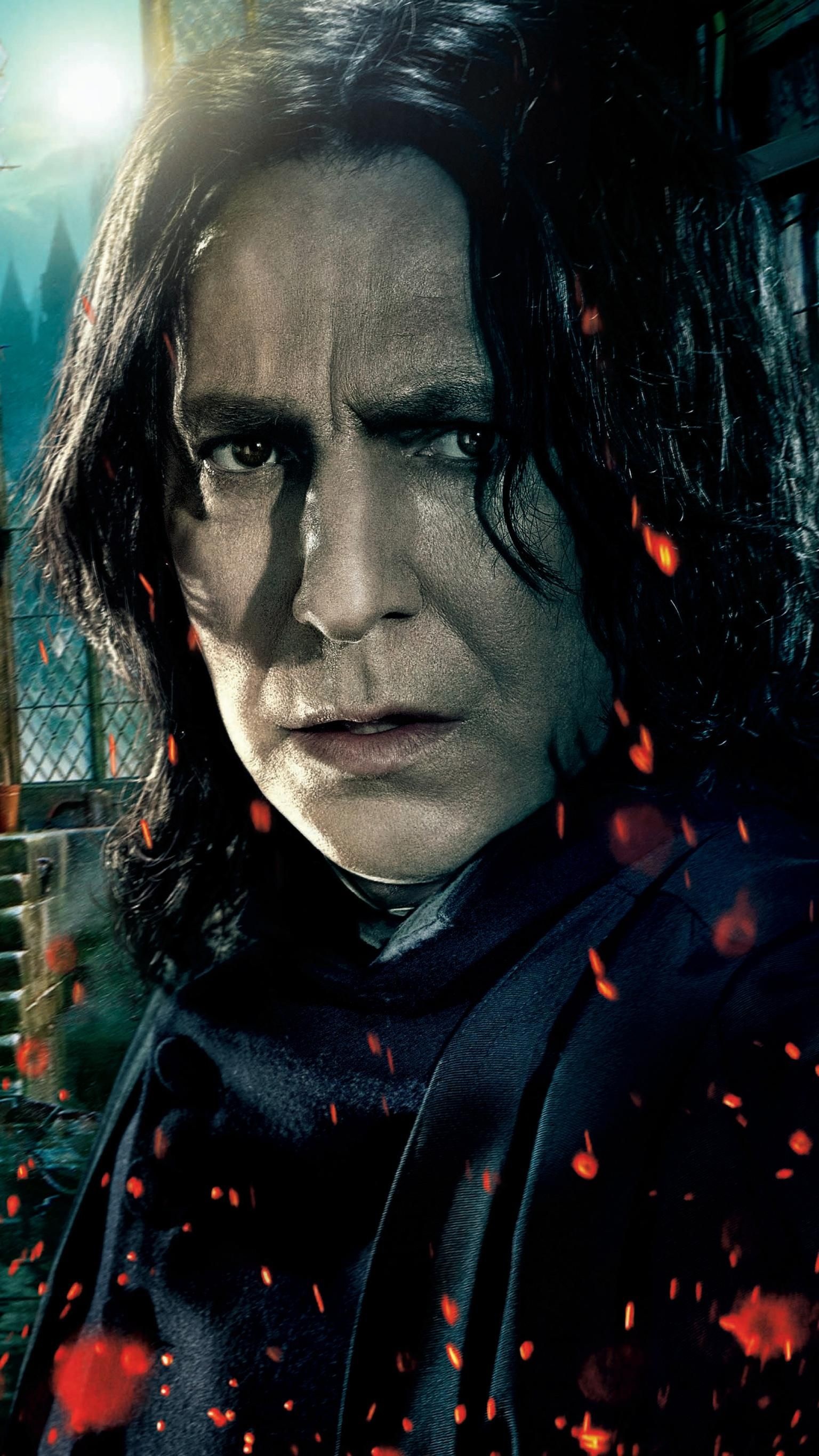 Severus Snape: Alan Rickman portrayed the character in all eight Harry Potter films. 1540x2740 HD Wallpaper.