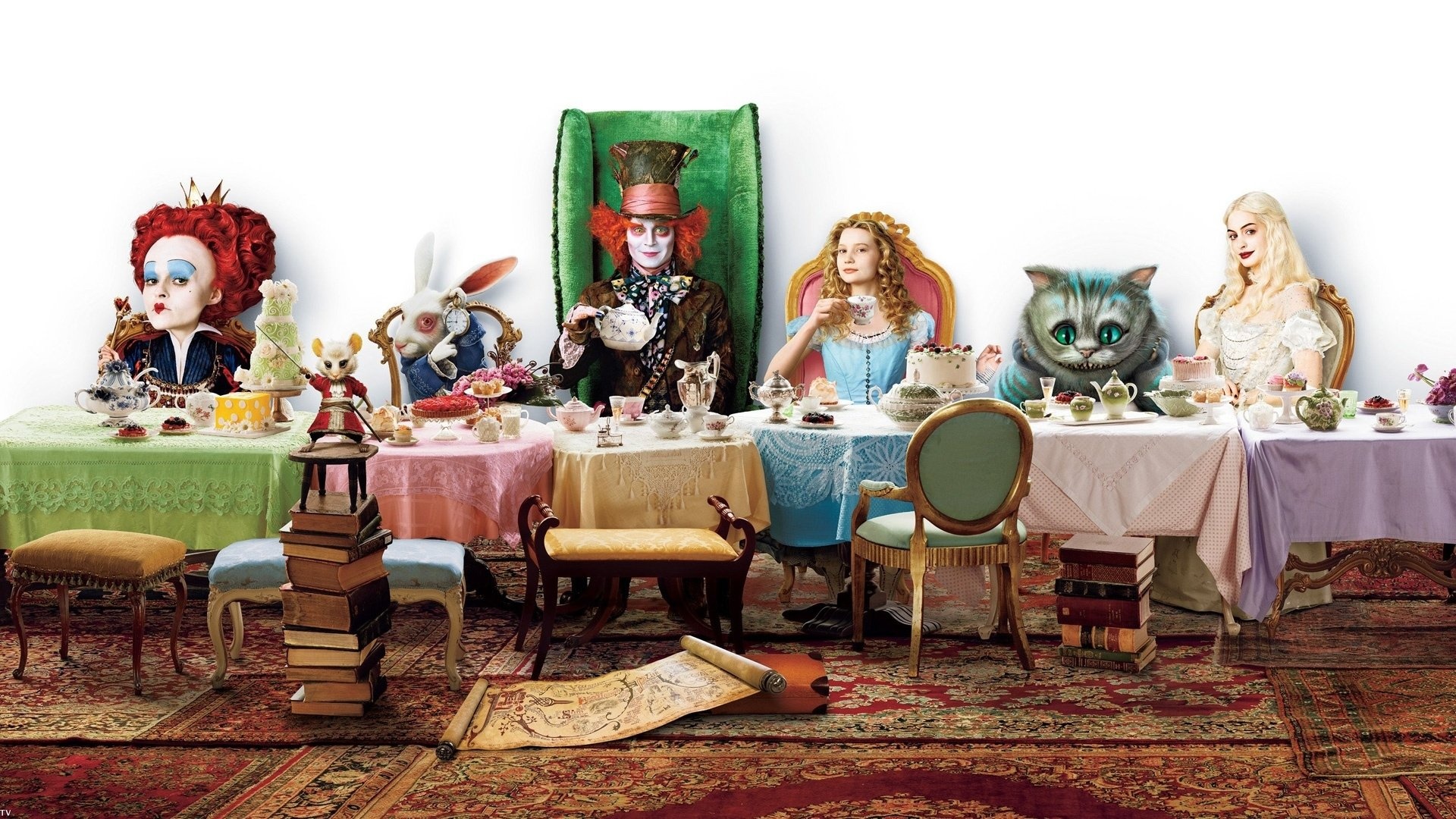 White Queen, Alice in Wonderland, HD wallpapers, Background images, 1920x1080 Full HD Desktop