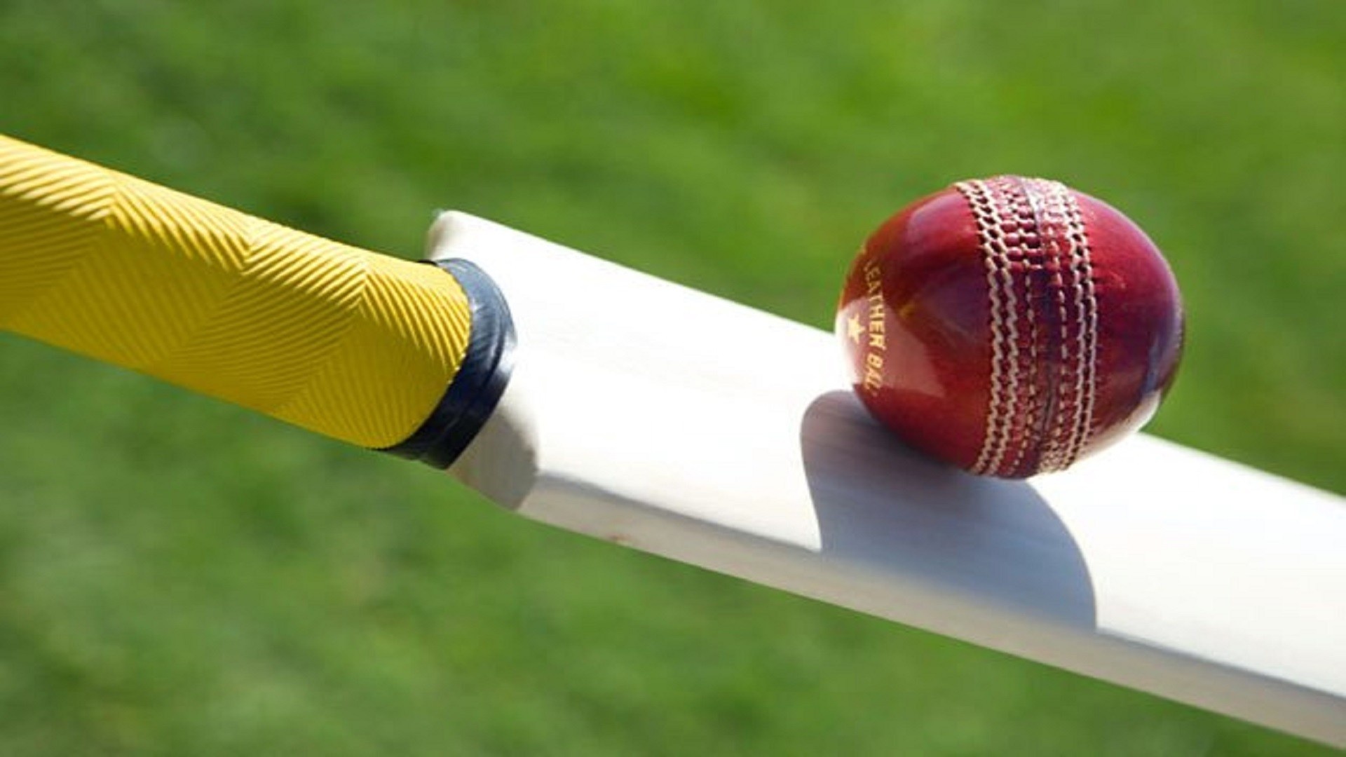 Cricket: Modern sports equipment for a bat-and-ball game, Cricket bat, Cricket ball. 1920x1080 Full HD Wallpaper.