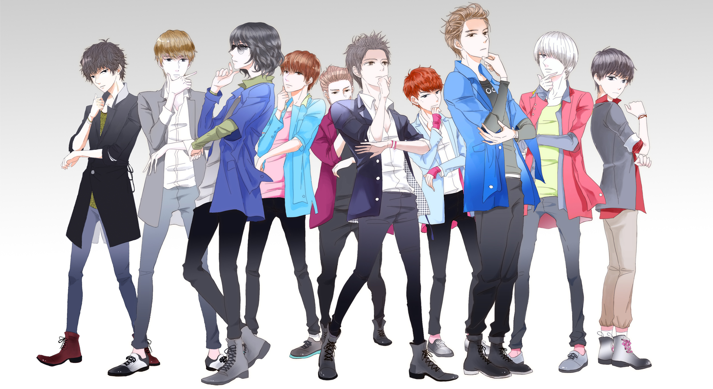 Super Junior, K-pop band, Anime images, Korean culture, 2500x1370 HD Desktop