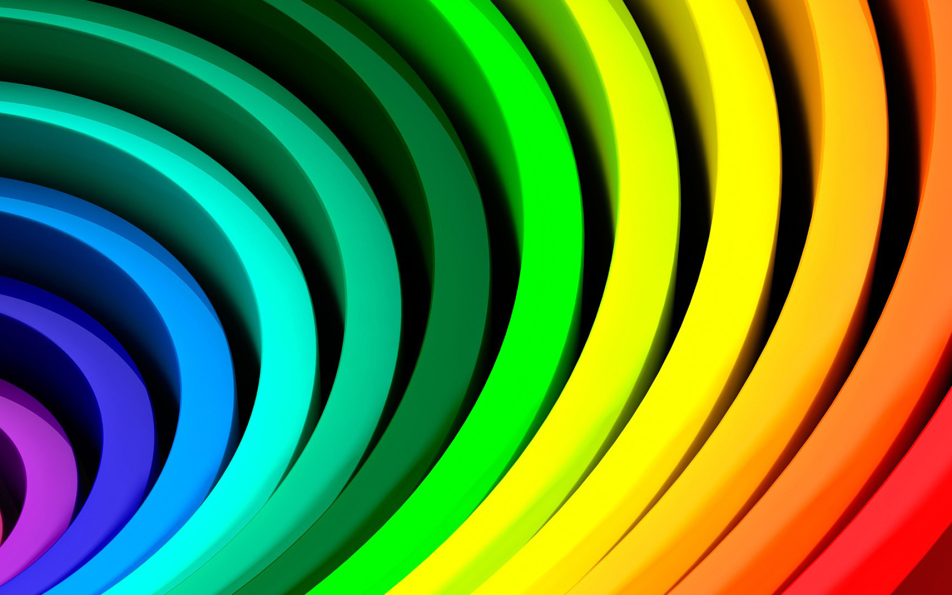 3D rainbow wallpapers, Depth and dimension, Multicolored visuals, Eye-catching designs, 1920x1200 HD Desktop