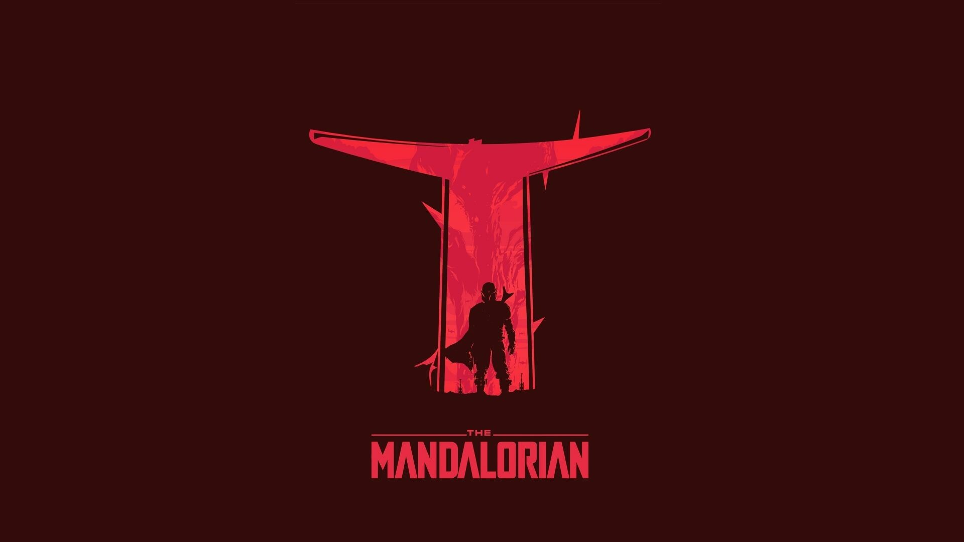 The Mandalorian: Minimal, TV show, 2020, Poster, Space Western. 1920x1080 Full HD Background.