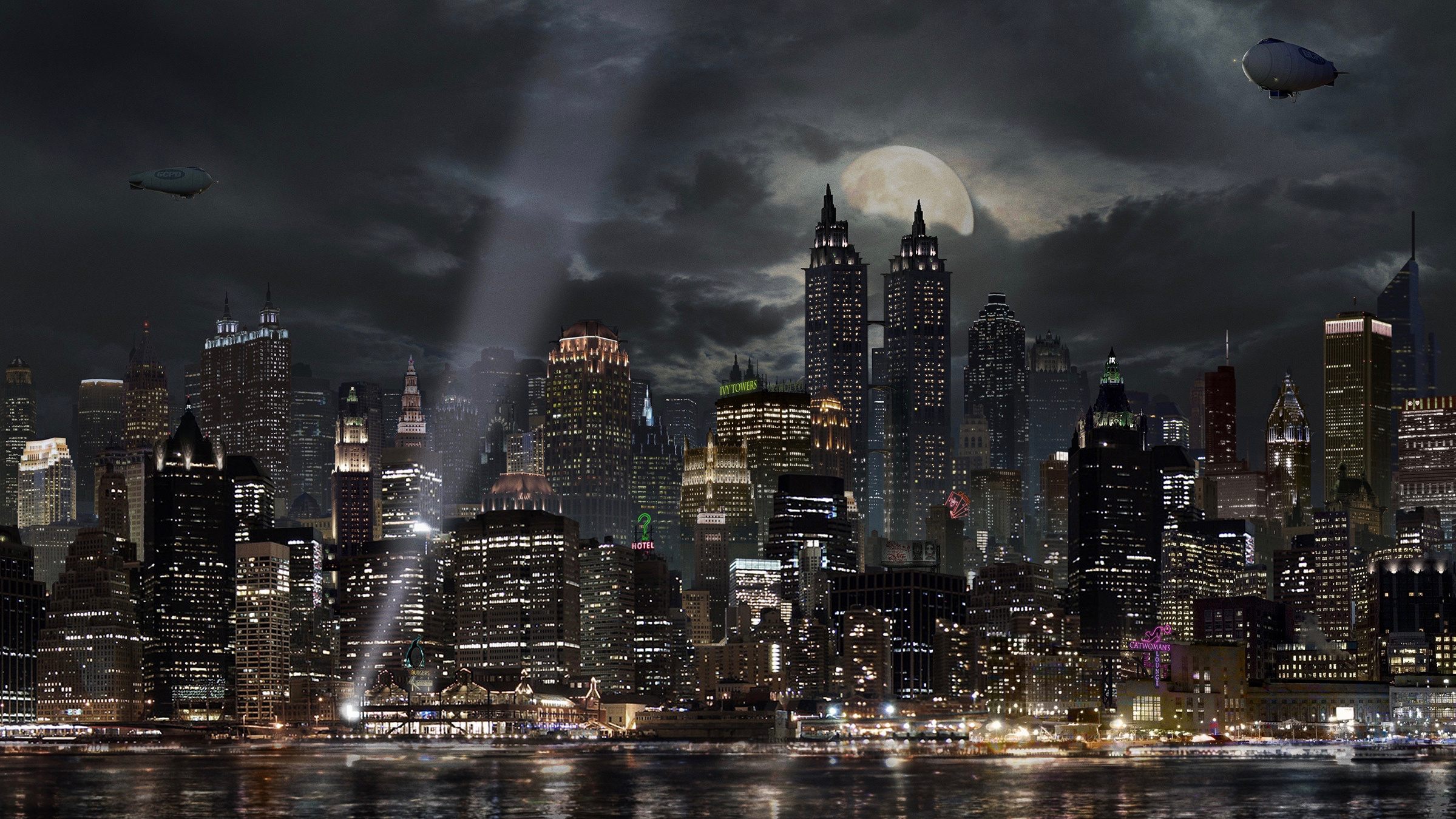 Gotham skyline, Travels, 40 HD wallpapers, 2400x1350 HD Desktop