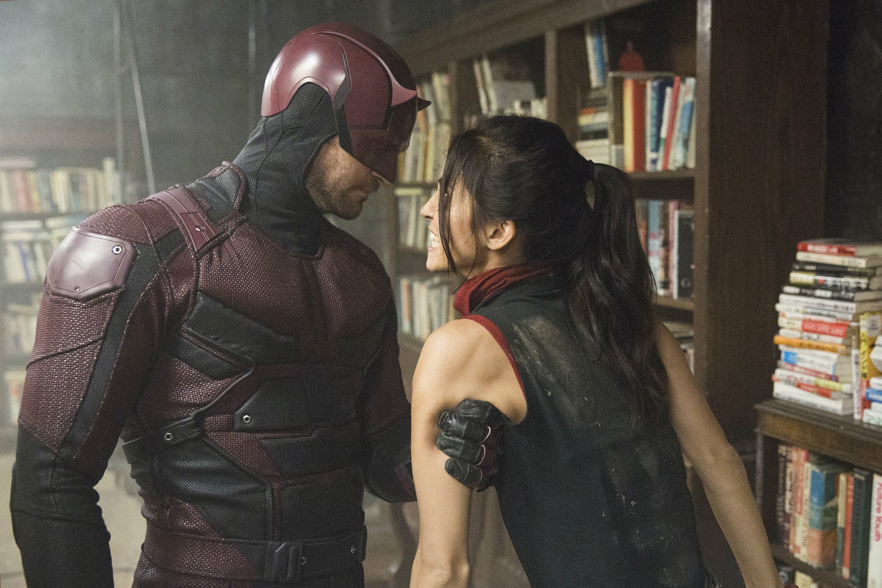 Daredevil (TV Series): Charlie Cox as Matt Murdock and Elodie Yung as Elektra Natchios. 3000x2000 HD Wallpaper.