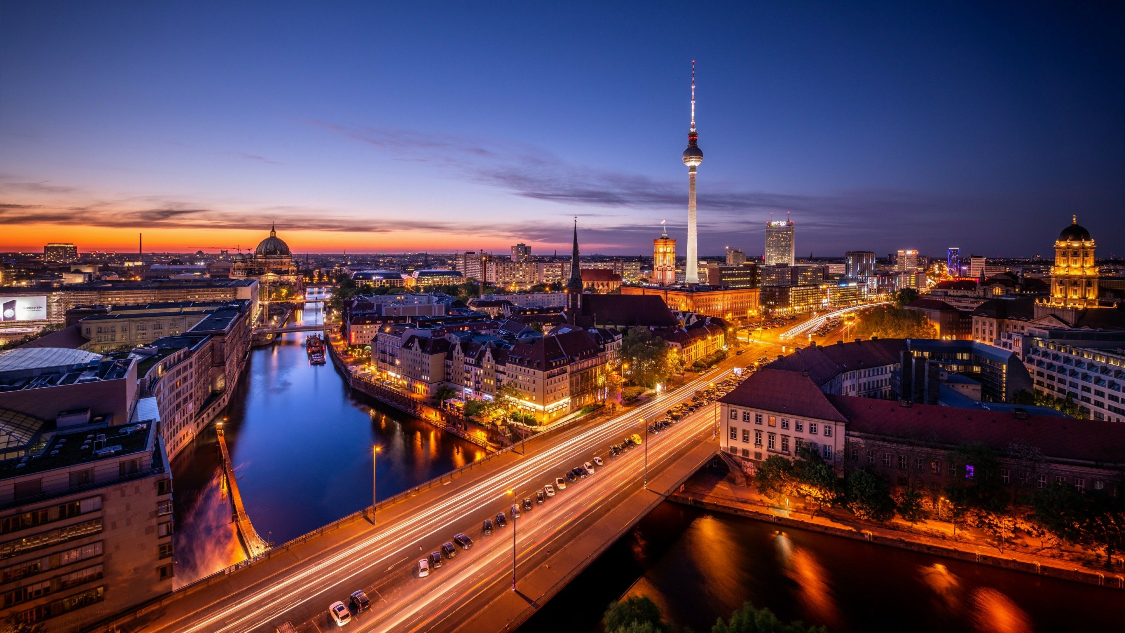 Berlin skyline, German capital, Phone wallpapers, Modern city vibes, 3840x2160 4K Desktop