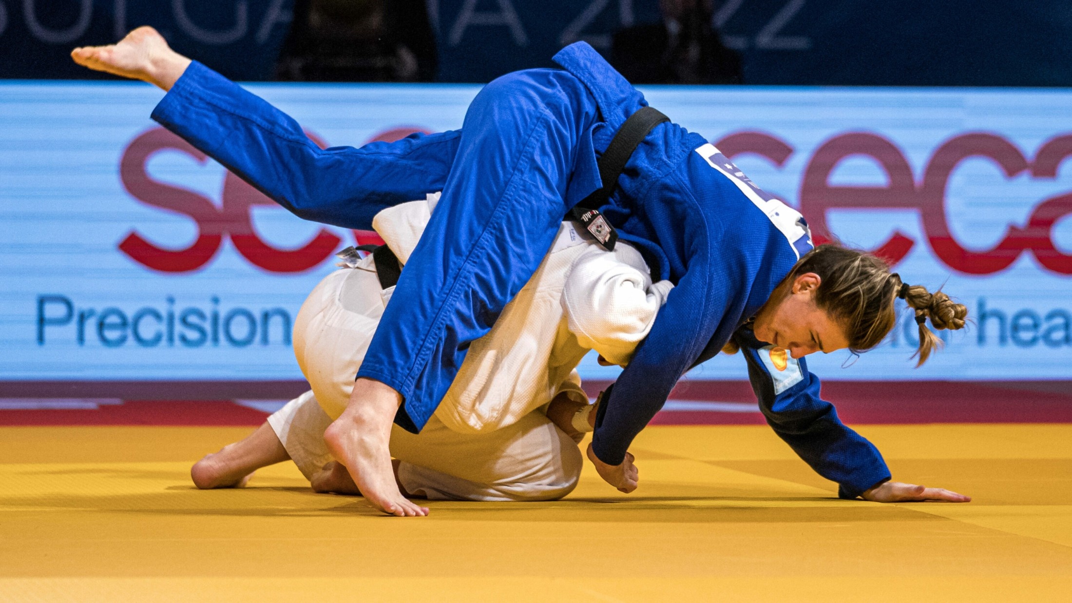 Judo: Combat sparring performed by women, European Judo Championships Seniors Sofia 2022. 2200x1240 HD Wallpaper.