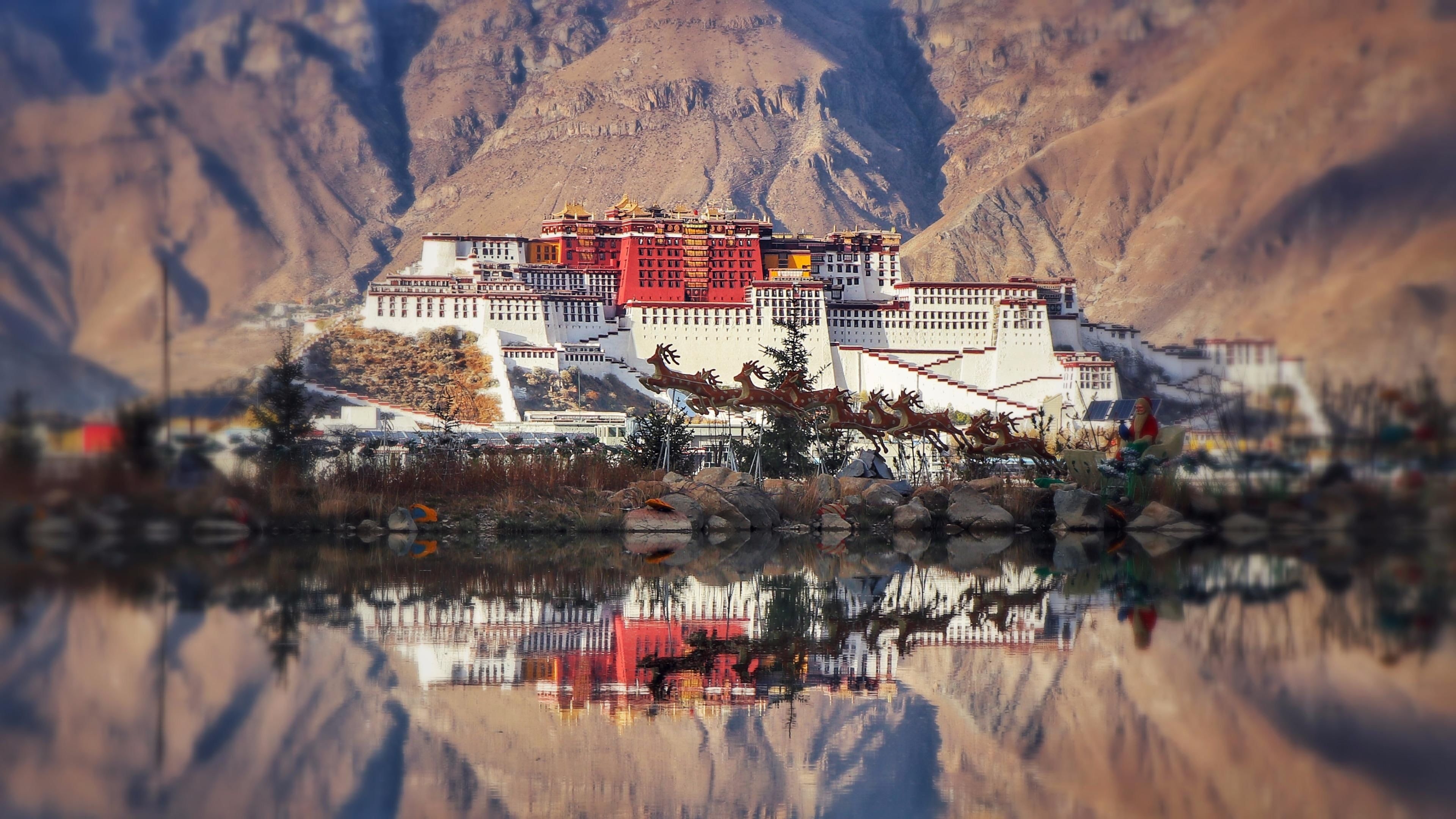Tibetan Highlands, Majestic wallpapers, Himalayan beauty, Spiritual realm, 3840x2160 4K Desktop