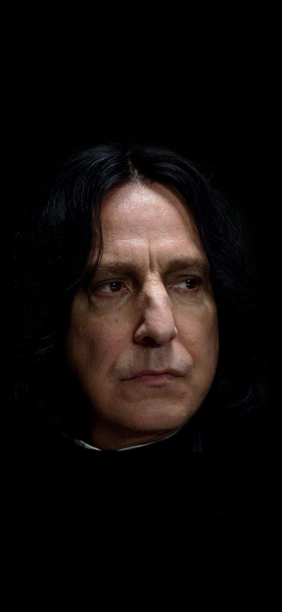 Severus Snape: Was a Death Eater, and then switched sides and became Dumbledore's double agent. 1130x2440 HD Wallpaper.