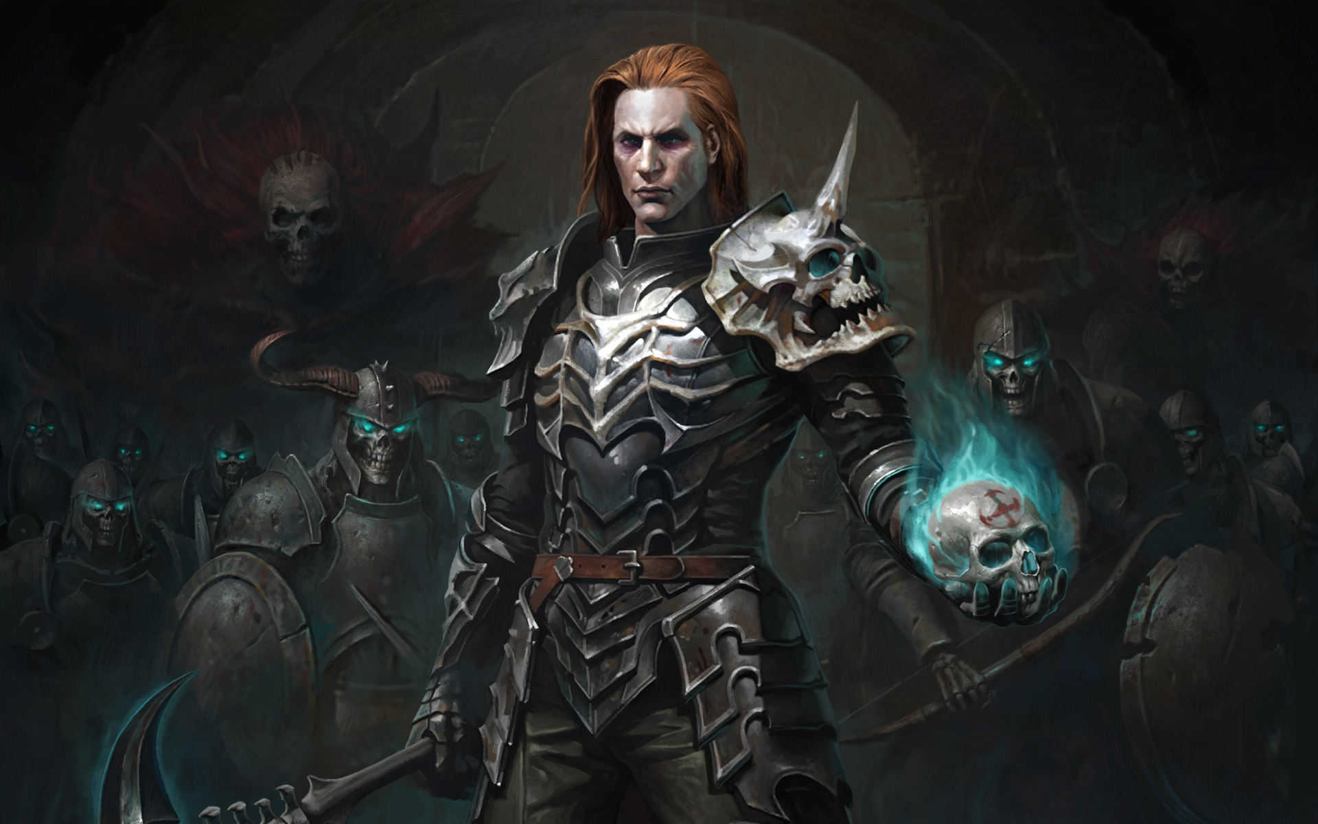 Diablo Immortal: Necromancer, One of the series’ mainstays, The dead-raising class. 1920x1200 HD Wallpaper.