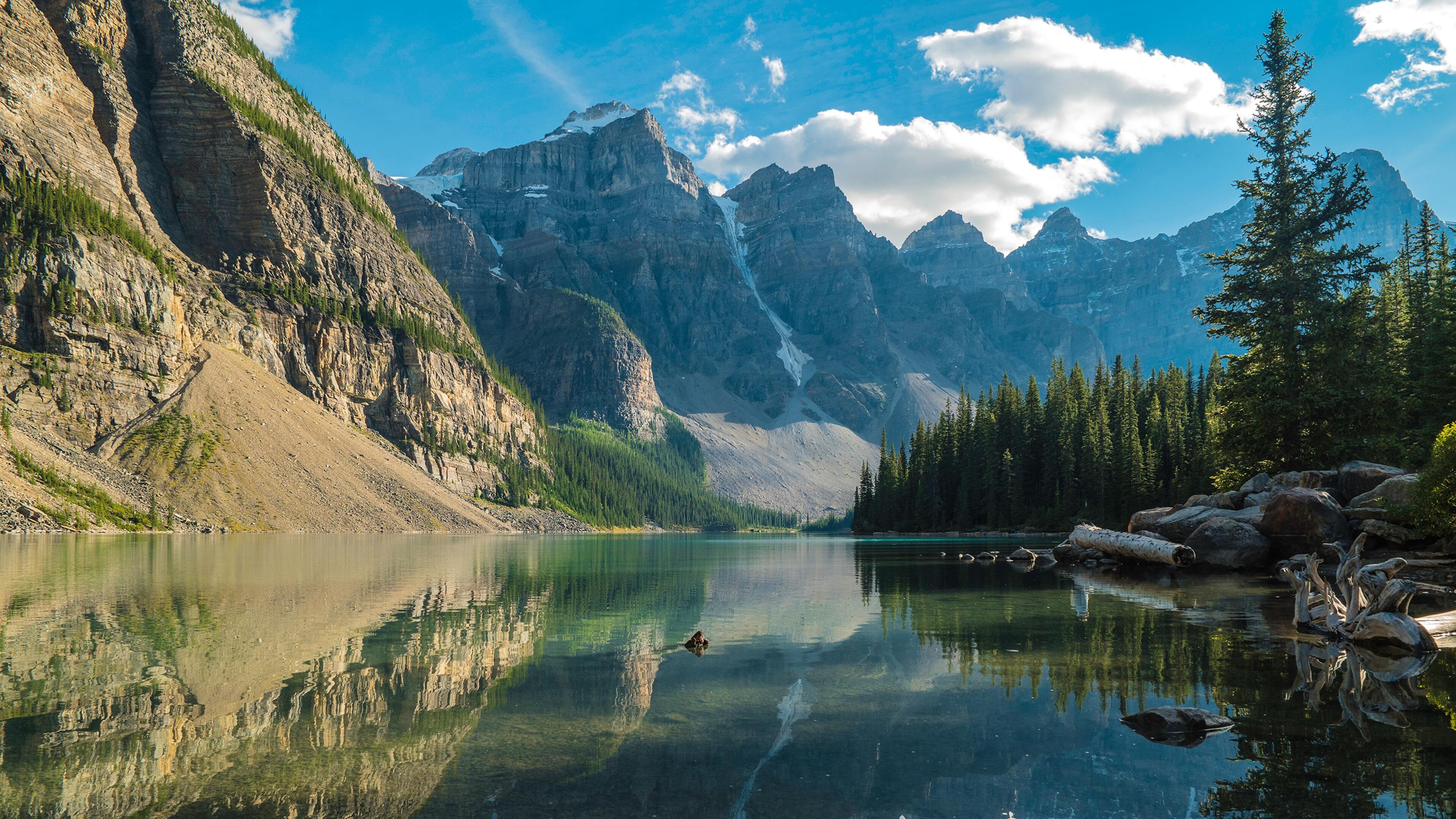 Moraine Lake, Travels, Captivating reflections, Breathtaking view, 3840x2160 4K Desktop