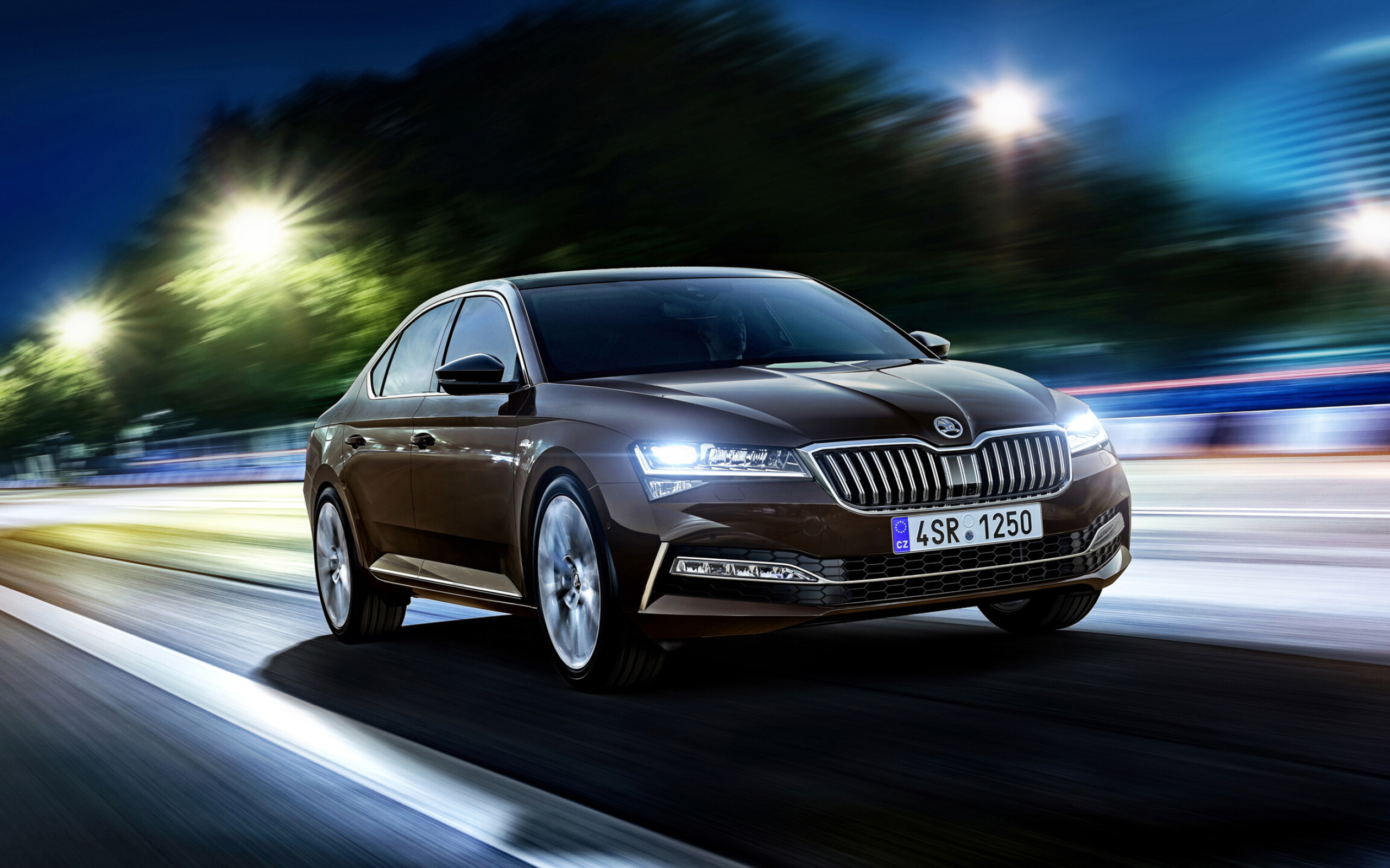 Skoda: Superb Laurin and Klement, 2019, The top petrol variant in the Superb lineup. 2560x1600 HD Wallpaper.