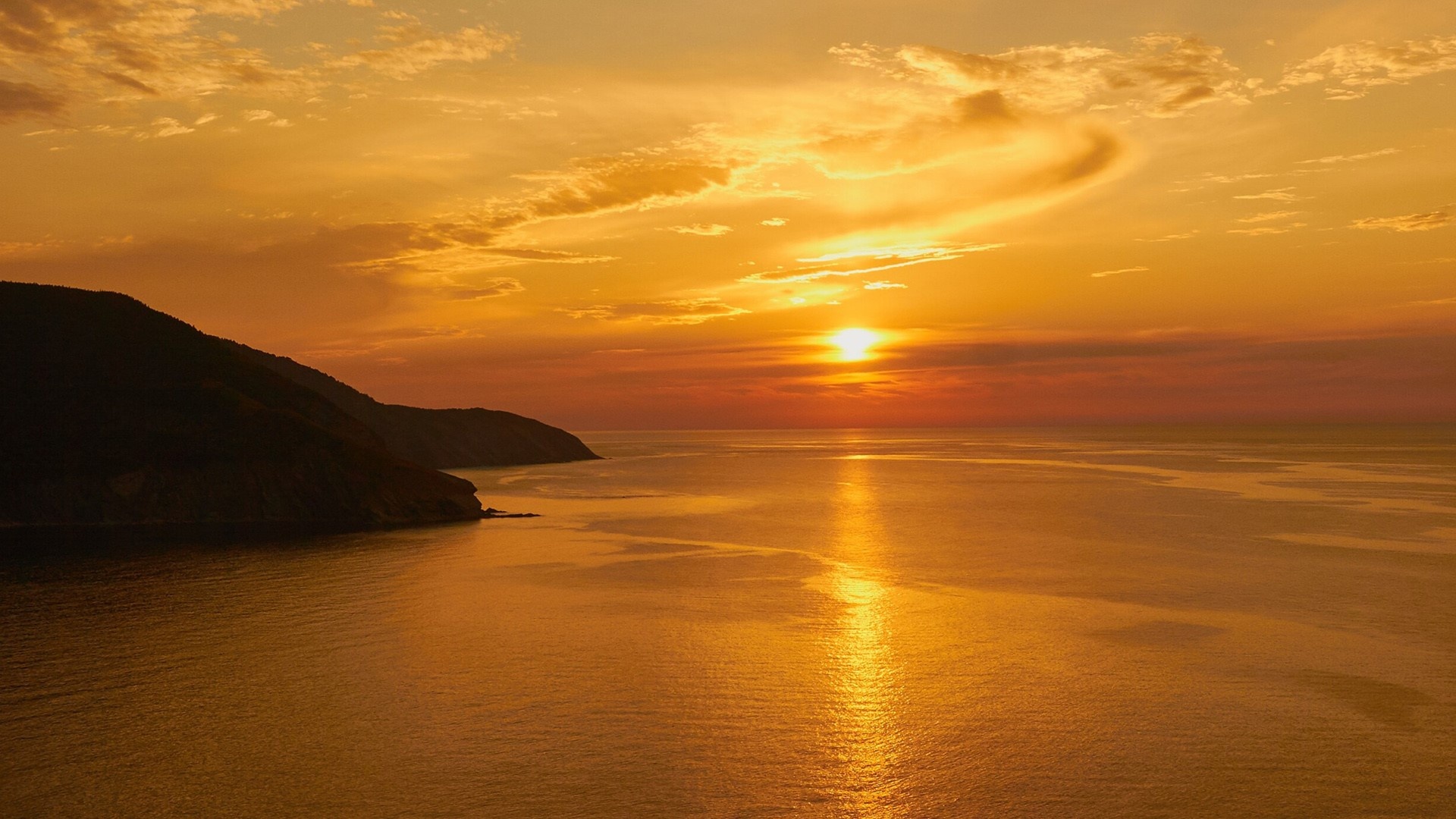 Cape Breton Island, Sunset romance, Coastal beauty, Scenic escape, 1920x1080 Full HD Desktop