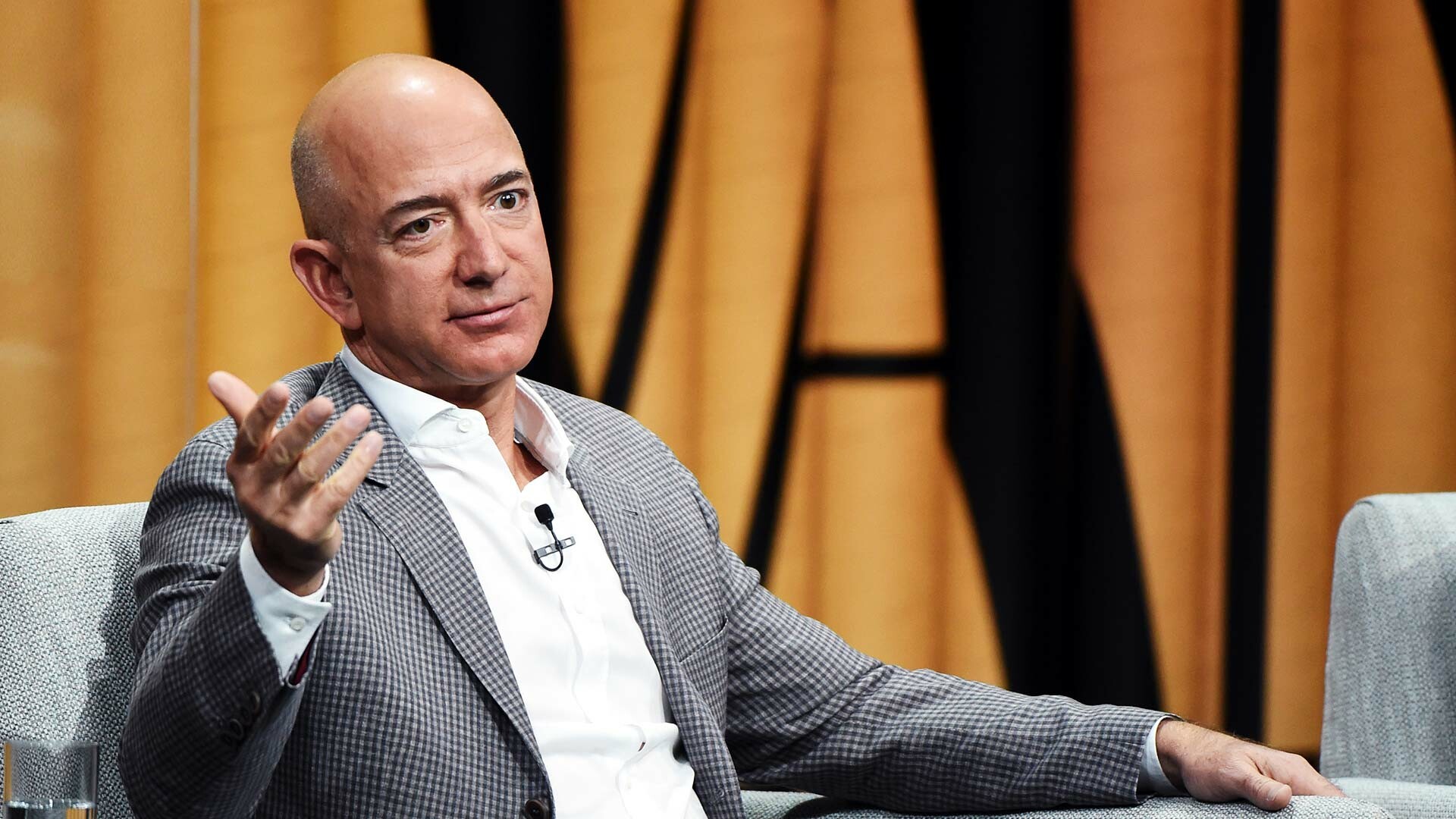 Jeff Bezos: World's richest man, An American entrepreneur, businessman, and the founder and chairman of Amazon. 1920x1080 Full HD Background.