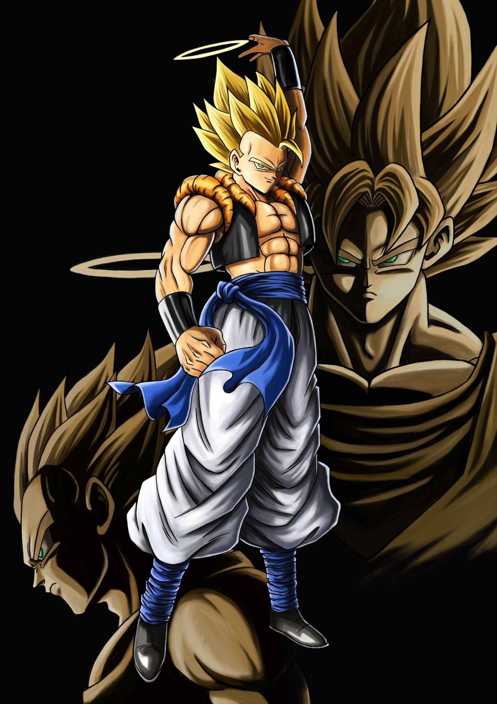 Gogeta: A character that returned in GT as a Super Saiyan 4 to battle Omega Shenron. 1900x2690 HD Background.