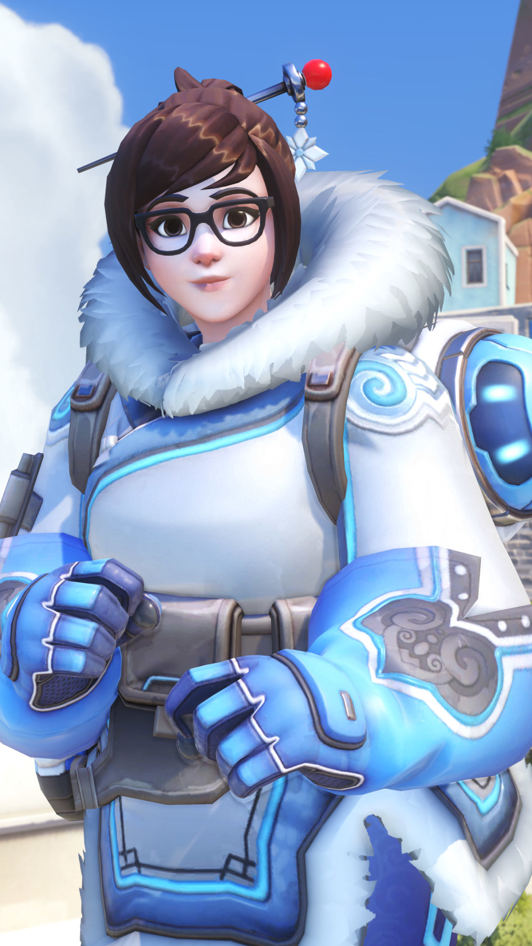 Mei (Overwatch), Video game sensation, Action-packed gameplay, Competitive gaming, 1080x1920 Full HD Phone
