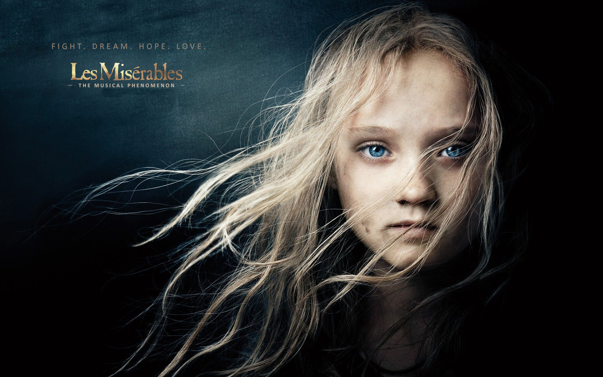 Les Miserables: Isabelle Allen plays Cosette as a child, Fight, Dream, Hope, Love. 1920x1200 HD Wallpaper.
