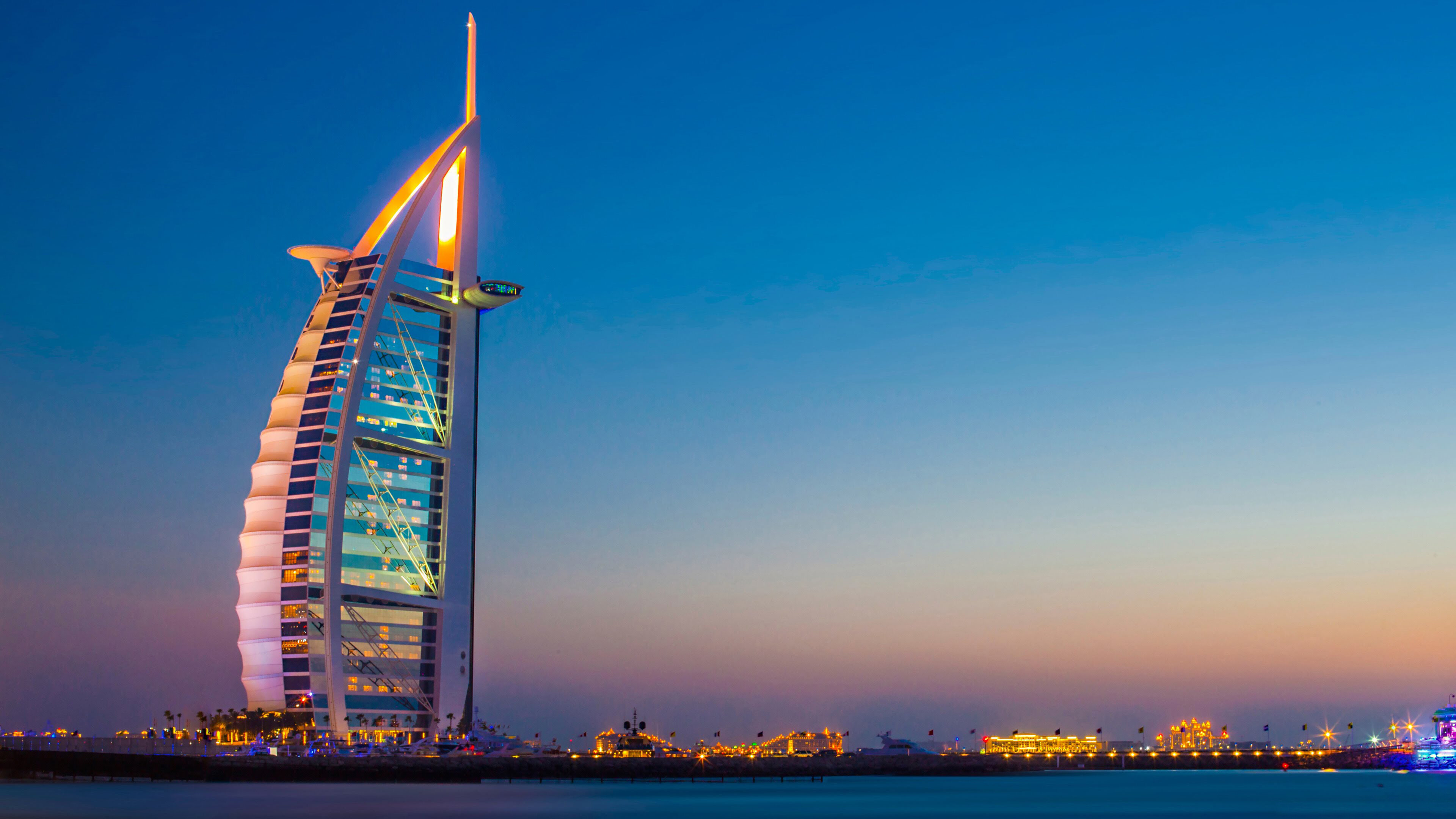 United Arab Emirates: The Middle East, Dubai, Burj Al Arab. 3840x2160 4K Wallpaper.