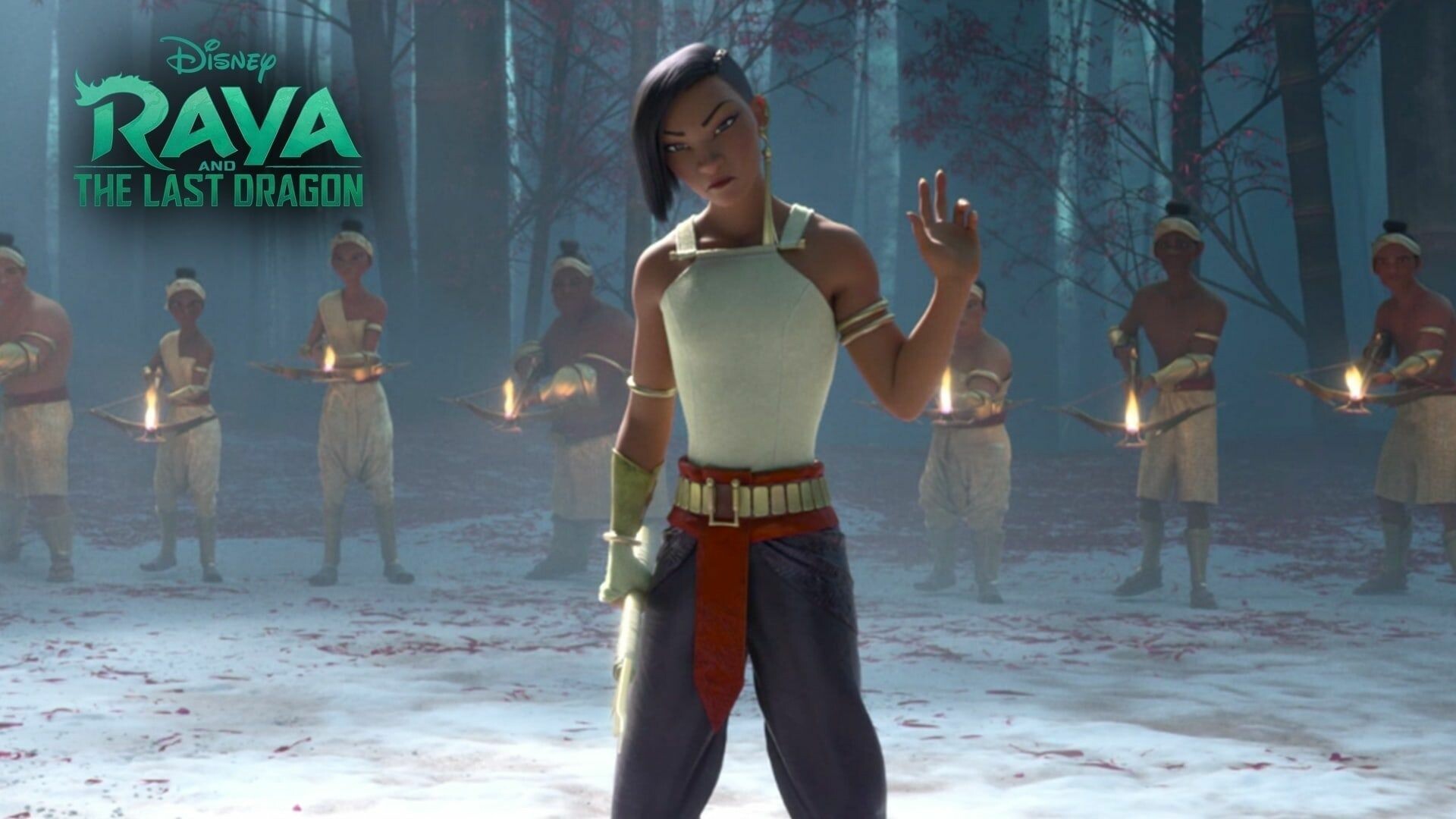 Raya and the Last Dragon: Namaari, The central antagonist, Voiced by Gemma Chan. 1920x1080 Full HD Wallpaper.