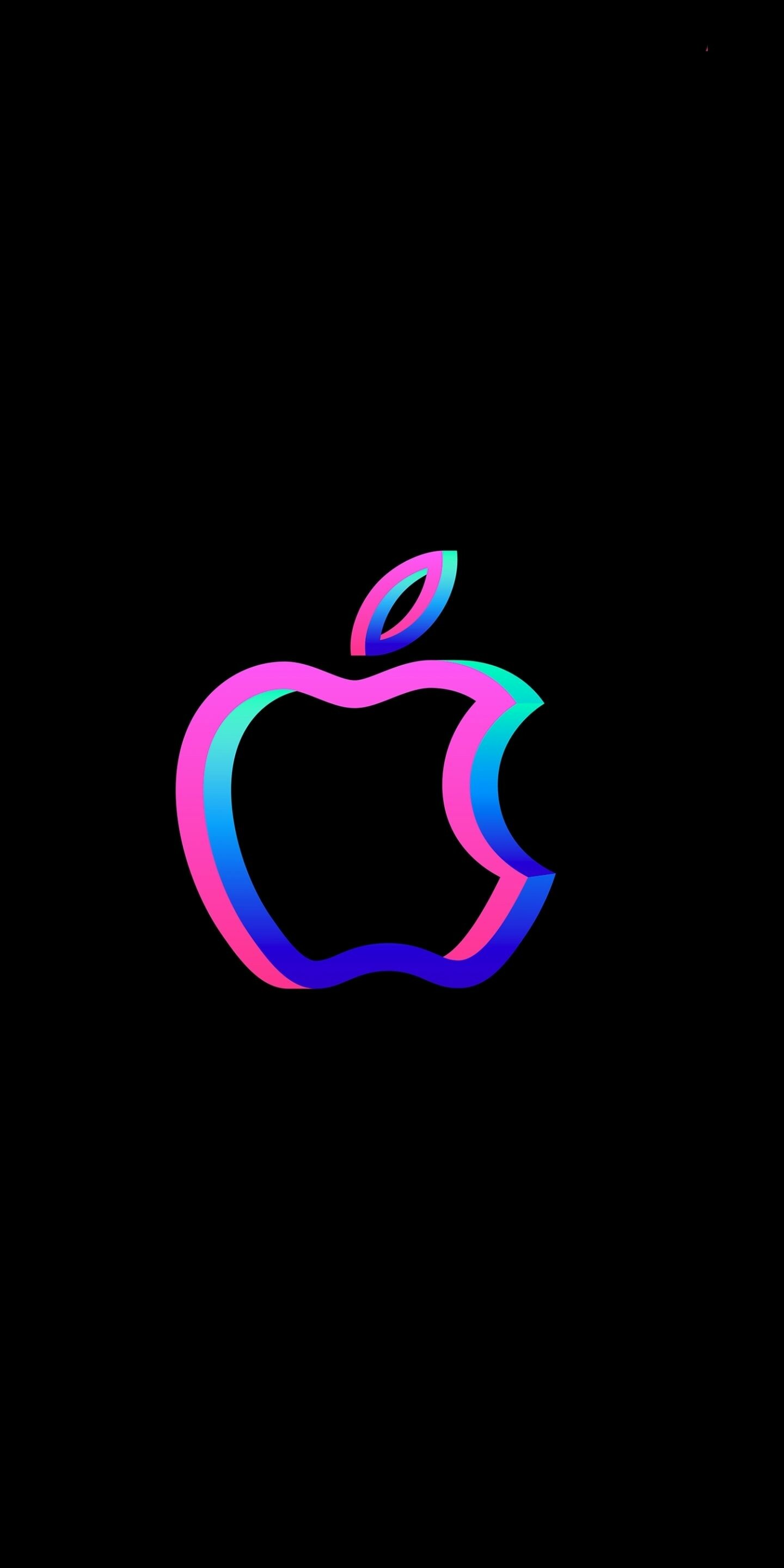 Apple Logo: The most recognizable consumer electronic label across the globe. 1440x2880 HD Background.