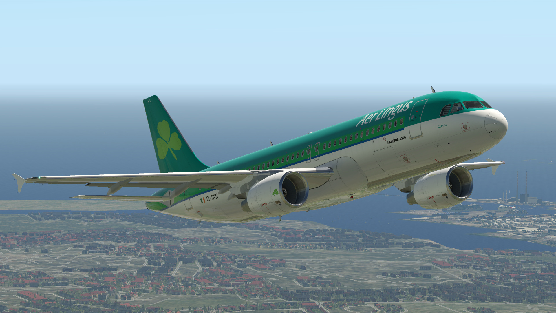 Aer Lingus, EI GAL old, Livery FlightFactor A320, 1920x1080 Full HD Desktop