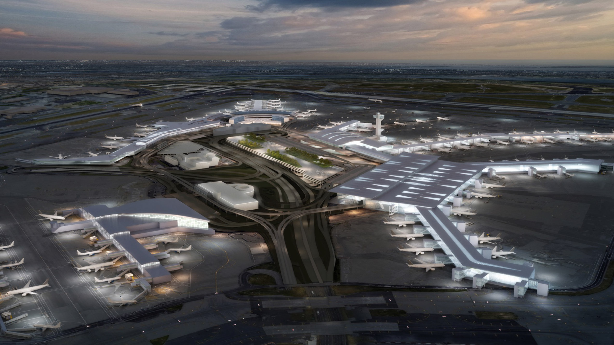 John F. Kennedy International Airport, JFK Airport, Overhaul plans, New York City, 2370x1330 HD Desktop