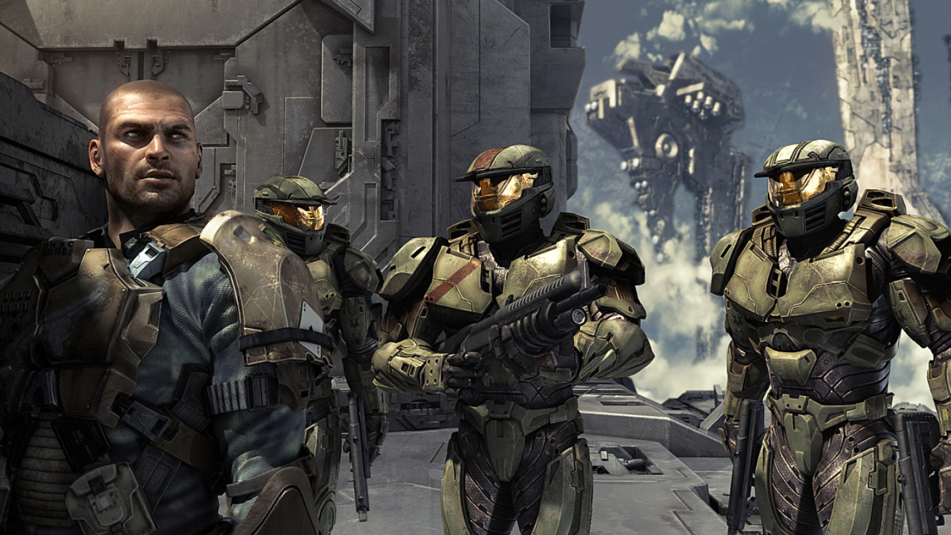 Halo Wars, Green Spartans, Iconic wallpaper, Power of the Halo universe, 1920x1080 Full HD Desktop