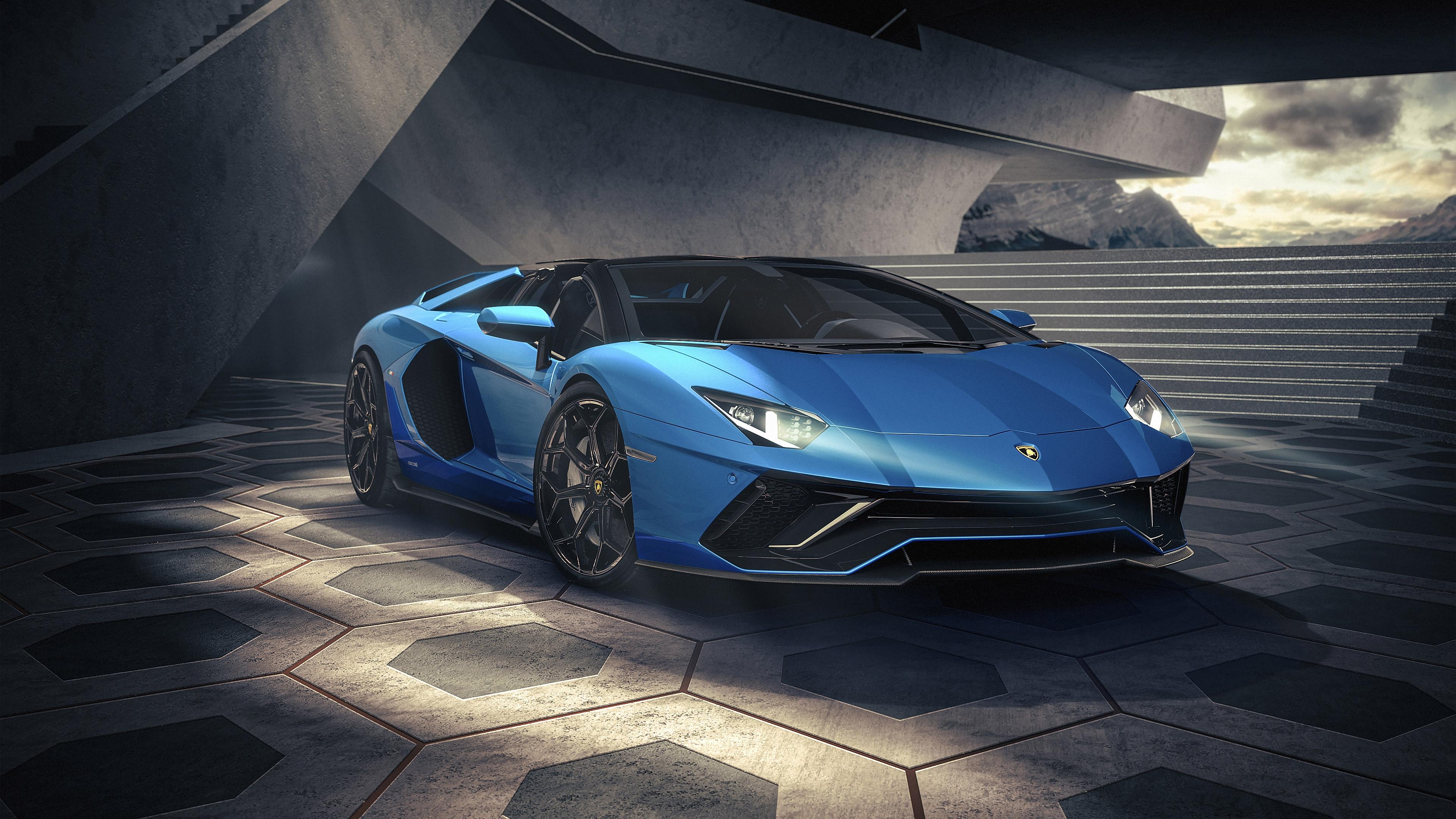 Lamborghini Aventador, Ultimate roadster power, Performance data showcase, Thrilling specs, 3840x2160 4K Desktop