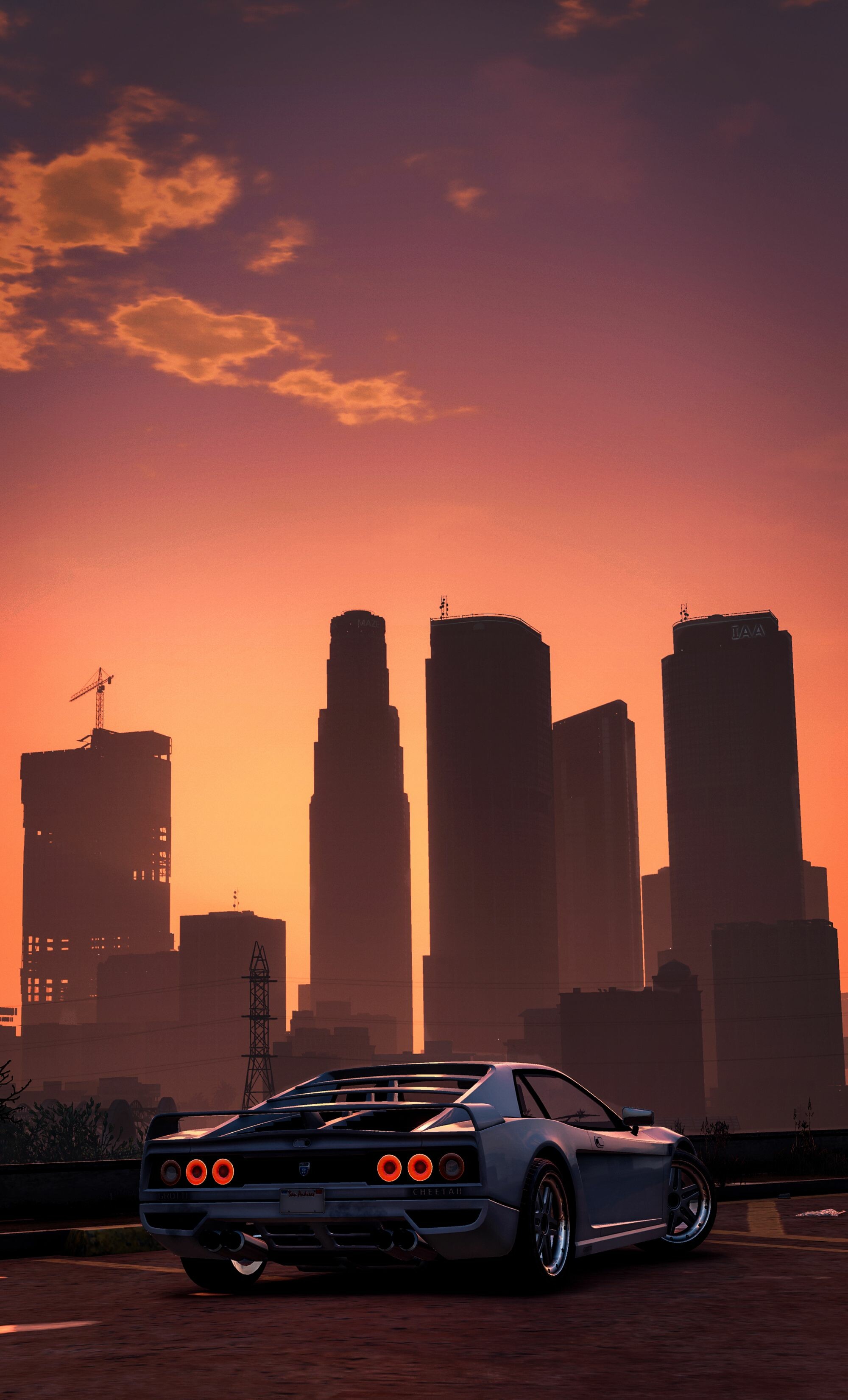 Grand Theft Auto 5: Los Santos skyline, A city located in the State of San Andreas. 2000x3300 HD Wallpaper.