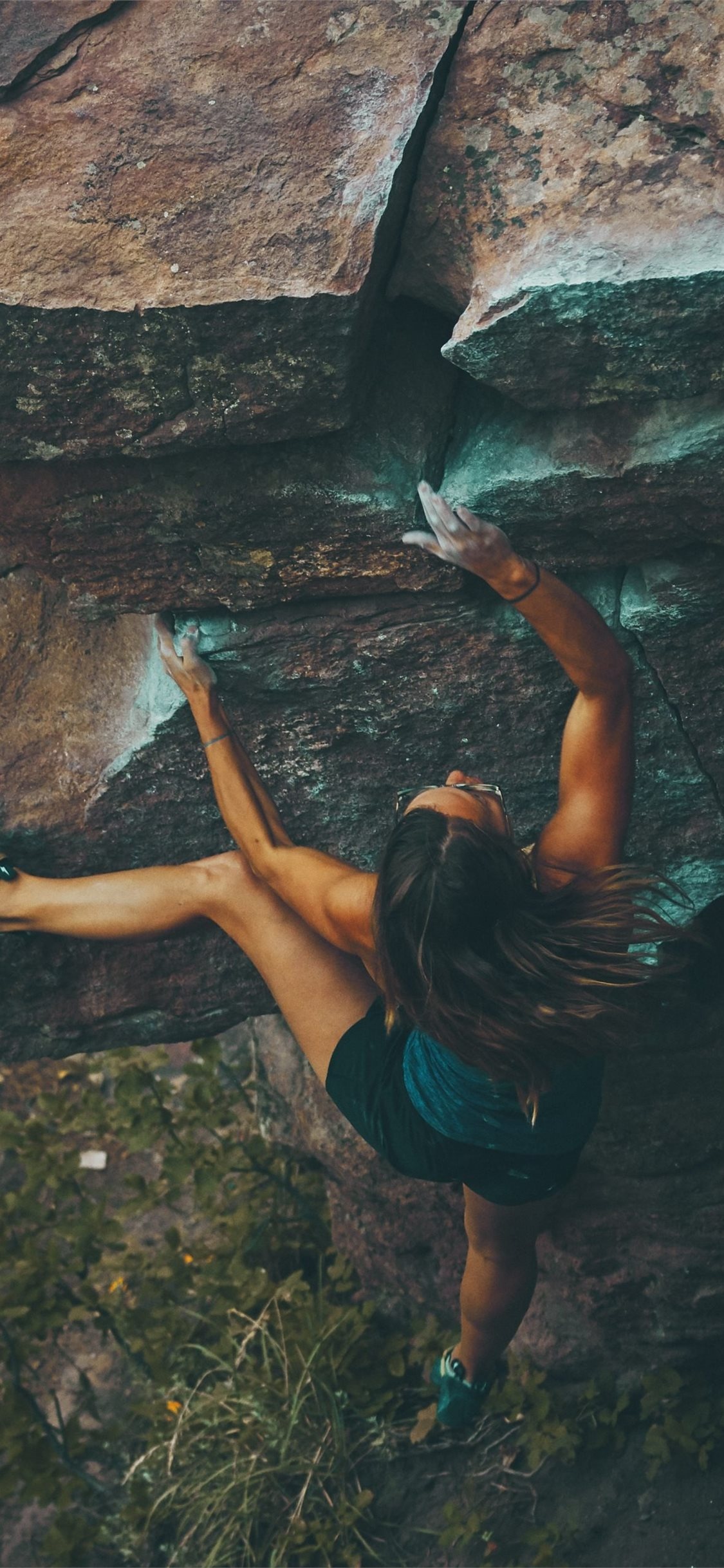 Rock climbers, Dynamic movements, Challenging routes, Adrenaline rush, 1130x2440 HD Phone