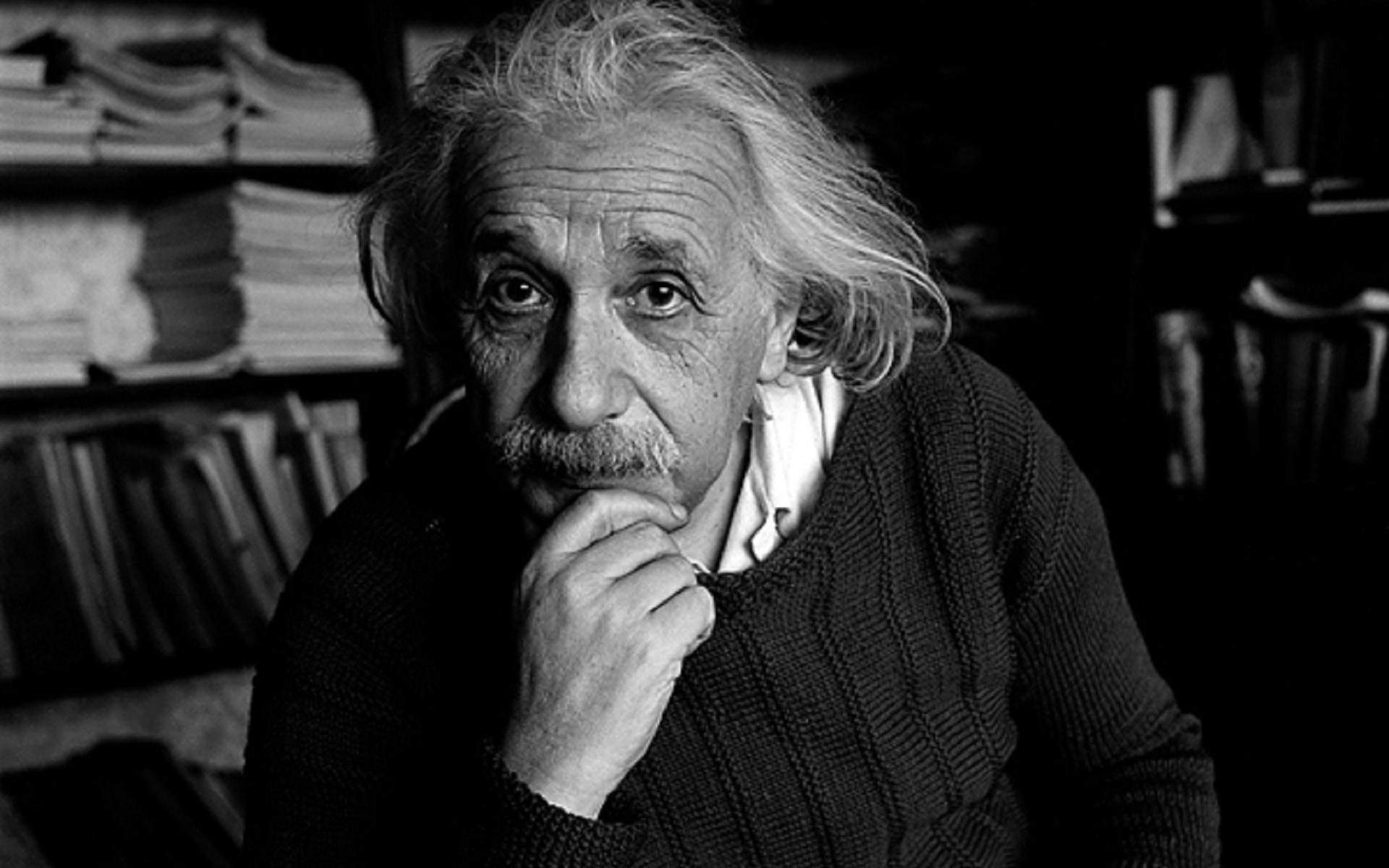Einstein: Contributed more than any other scientist to the modern vision of physical reality. 1920x1200 HD Background.
