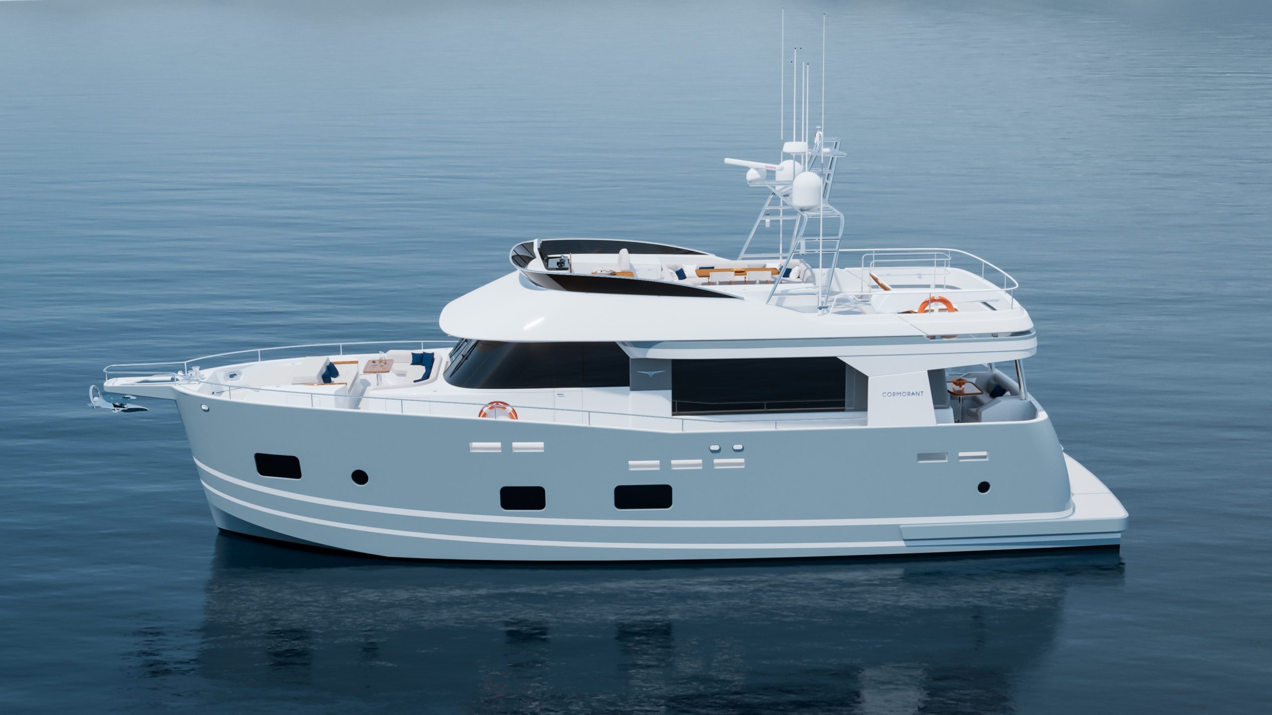 Pleasure Boat: Using a recreational motor vessel for cruises, Lake, Sea. 2560x1440 HD Background.