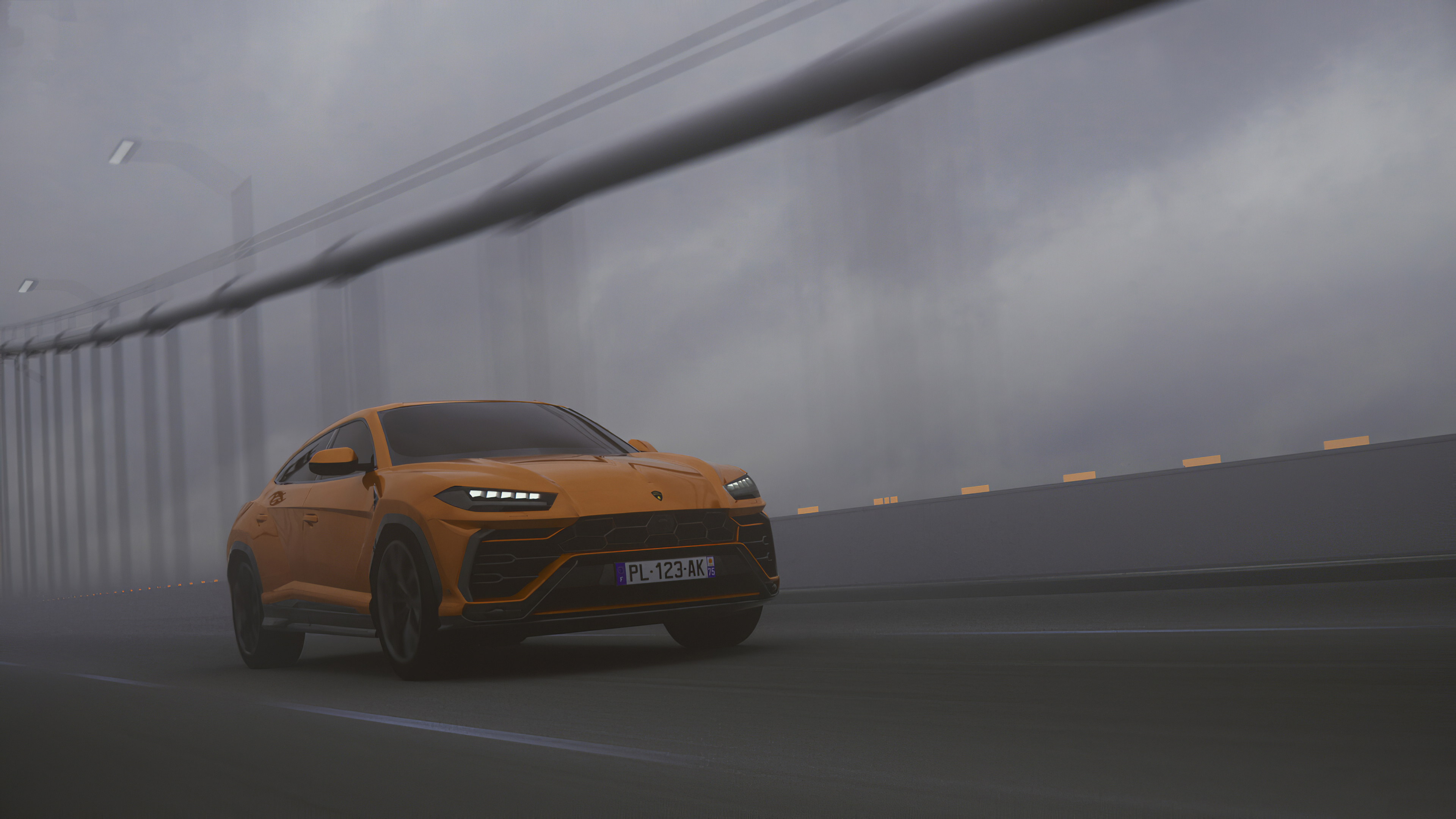 Lamborghini Urus, Orange SUV, HD cars, wallpapers, 3840x2160 4K Desktop