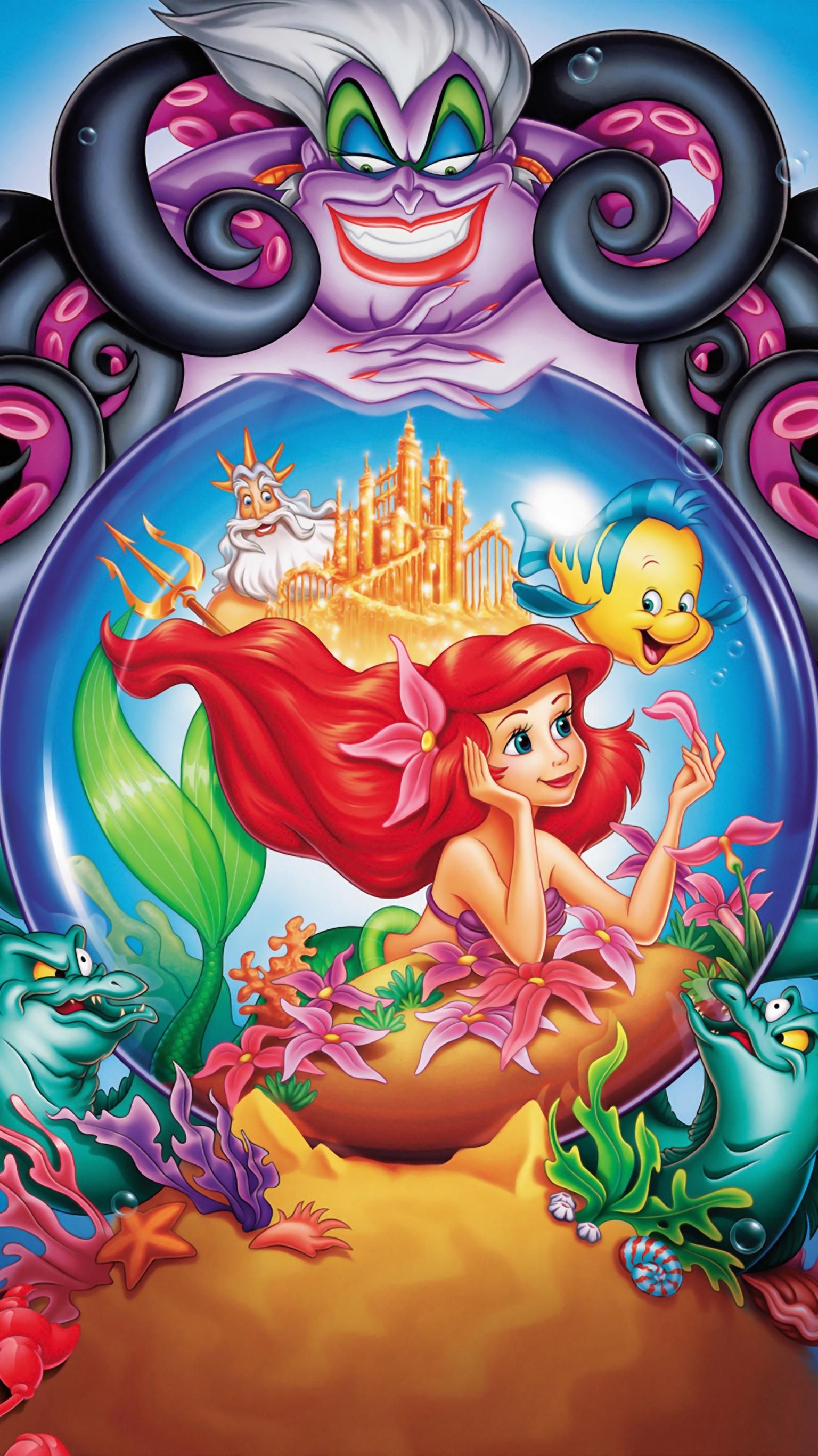 Ariel, The Little Mermaid, Phone Wallpaper, Disney, 1540x2740 HD Handy
