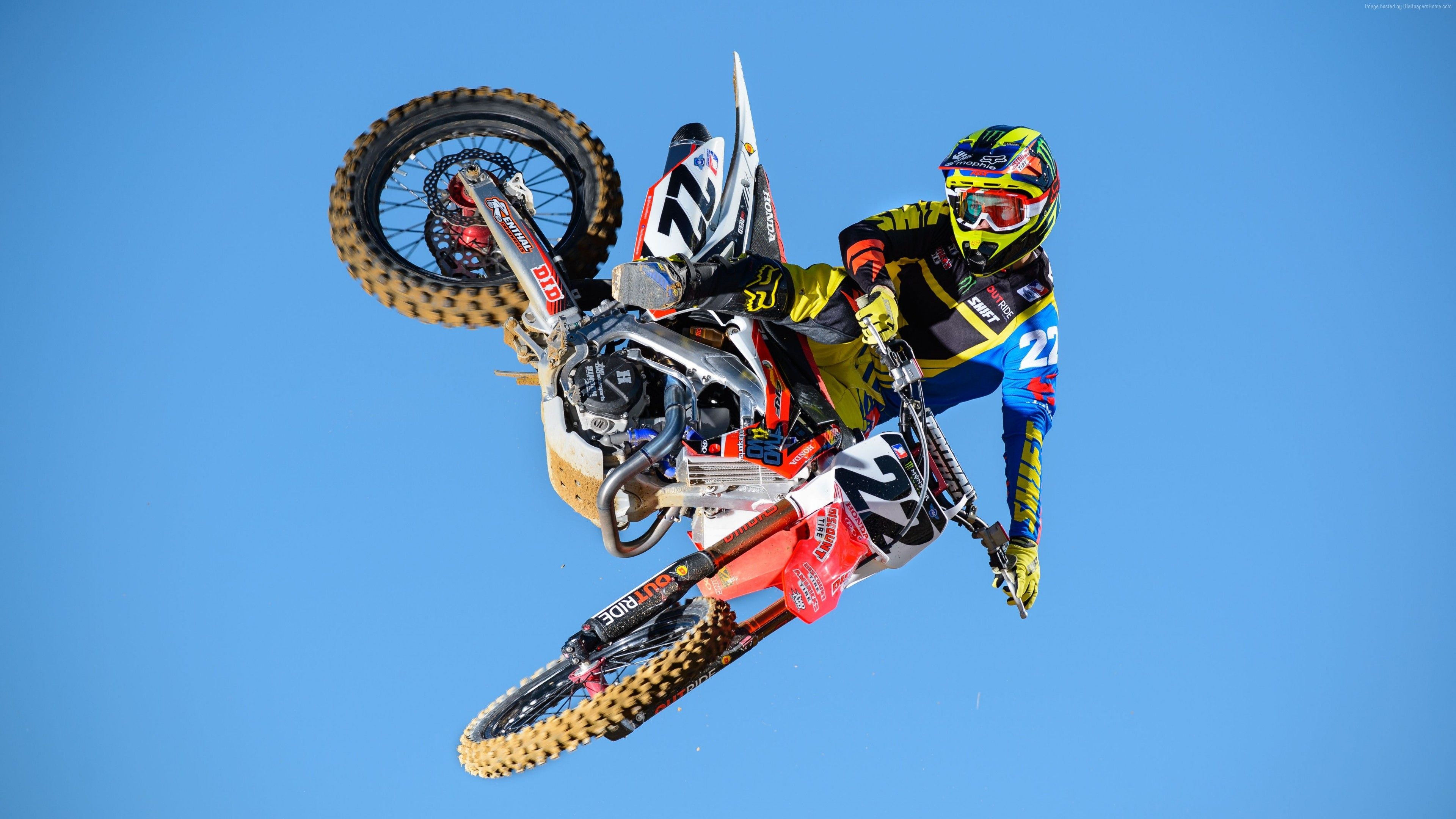 Stunt: Motorbike stunt riding, KTM dirt bike, Risky motorsport. 3840x2160 4K Wallpaper.