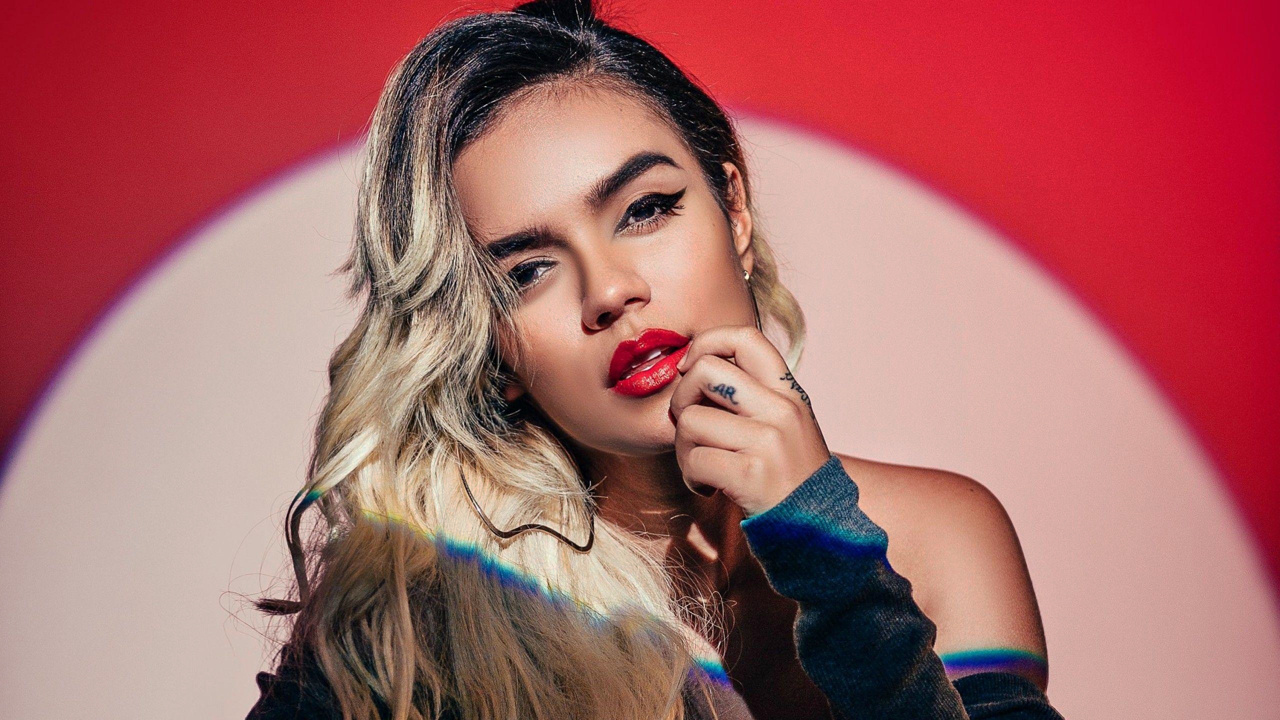 Reggaeton Music: Karol G, An urban form of music that has its roots in Latin and Caribbean music. 2560x1440 HD Wallpaper.