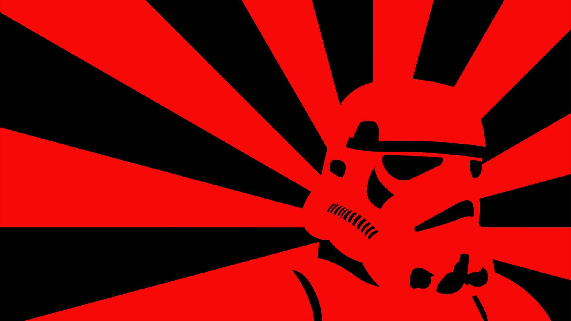 Pop Art: Stormtrooper, Soldiers in the fictional Star Wars franchise, Minimalism. 1920x1080 Full HD Background.