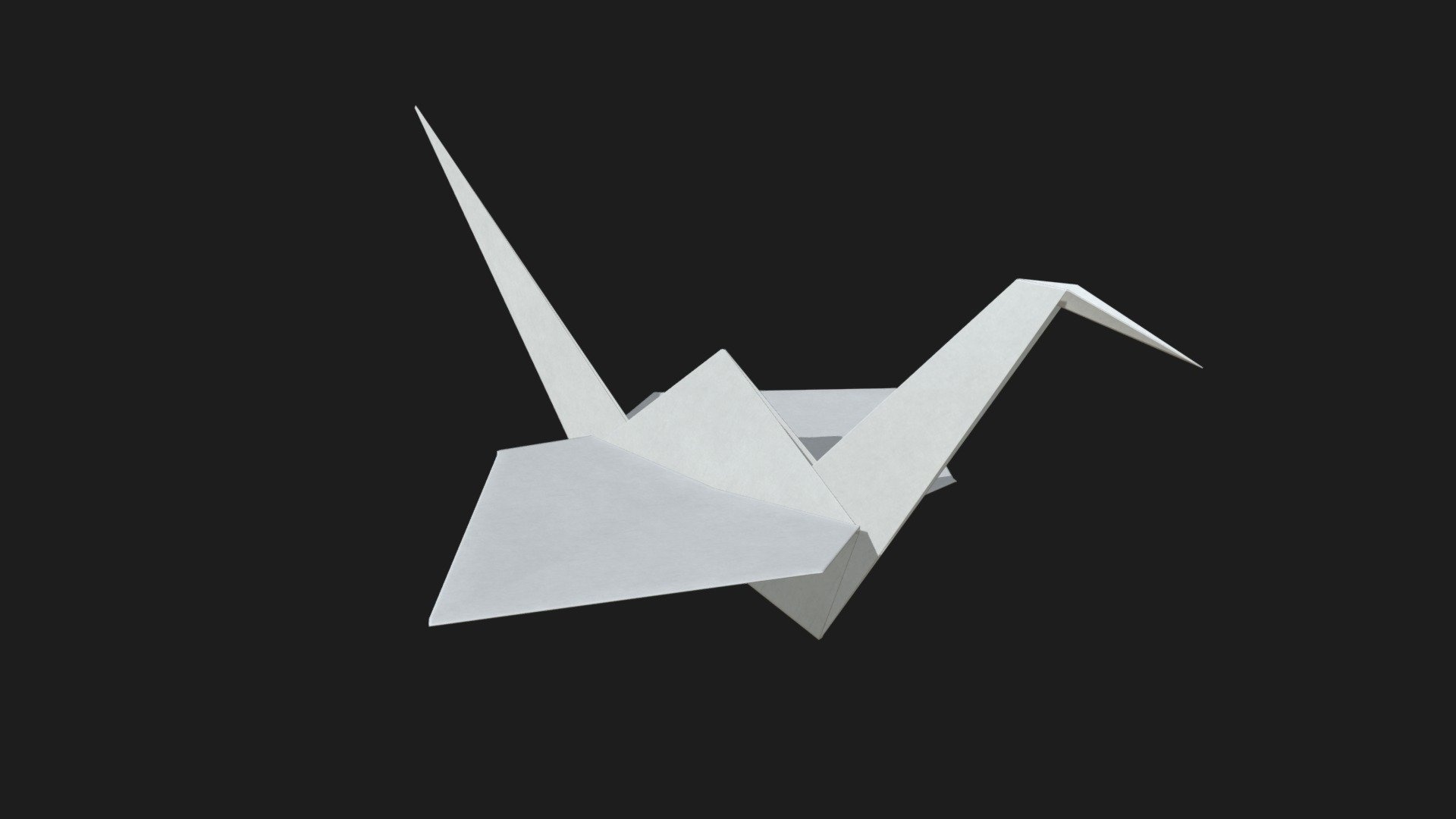 Paper Crane, Origami paper crane, Royalty-free 3D model, Intricate design, 1920x1080 Full HD Desktop