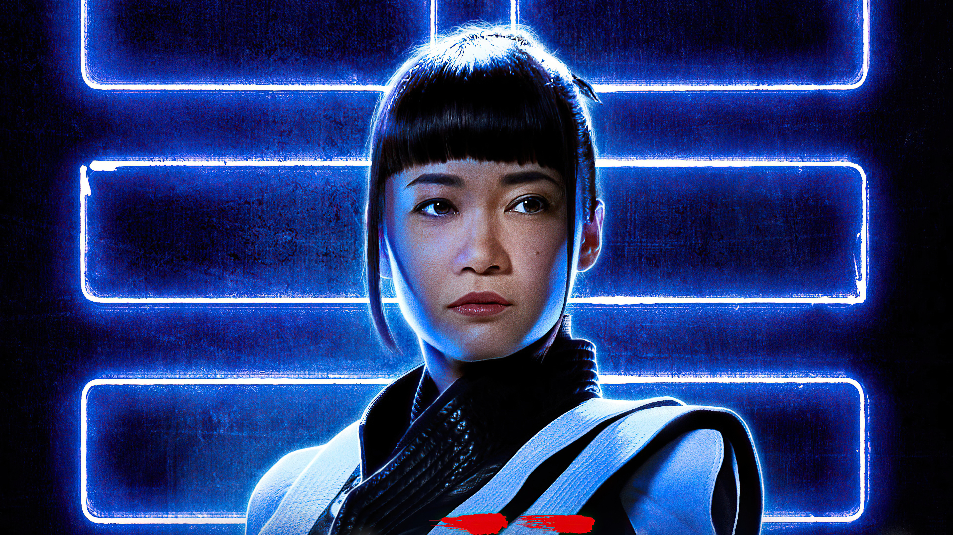 Snake Eyes: Haruka Abe as Akiko, the Arashikage clan's head of security. 3840x2160 HD Background.