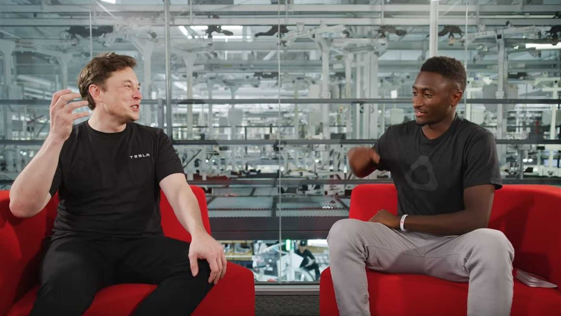 Marques Brownlee, Elon Musk interview, Future car discussions, Technological advancements, 1920x1080 Full HD Desktop