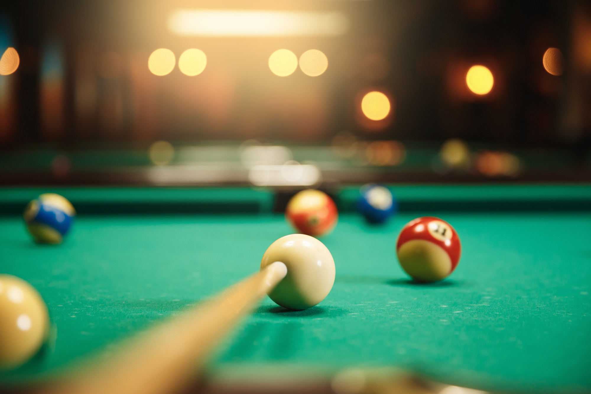 Cue Sports: Eight-ball, A classic American-style game for a good recreational activity. 2000x1340 HD Wallpaper.