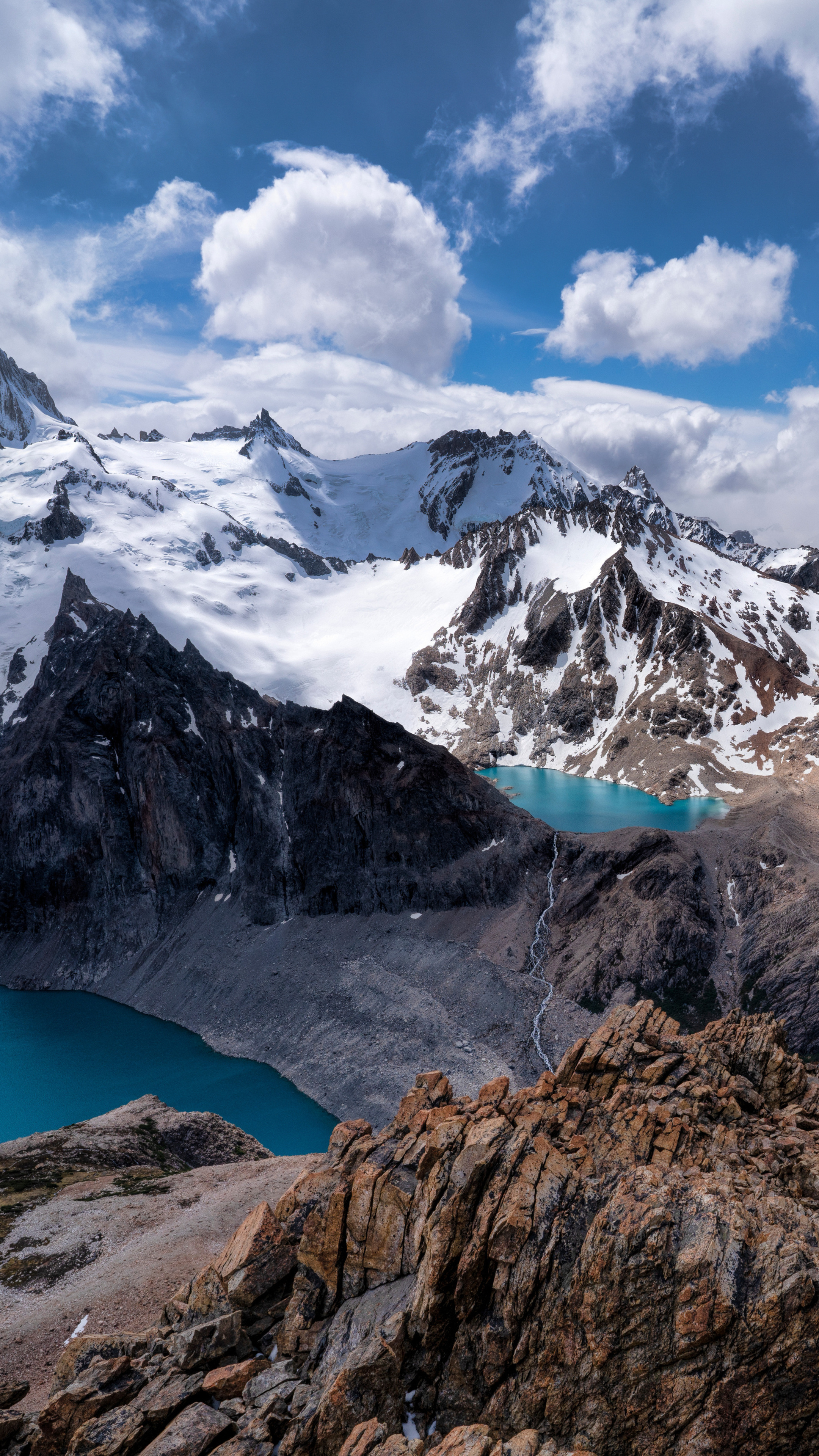 Argentina: Mountains, The country shares the bulk of the Southern Cone with Chile to the west. 2160x3840 4K Wallpaper.