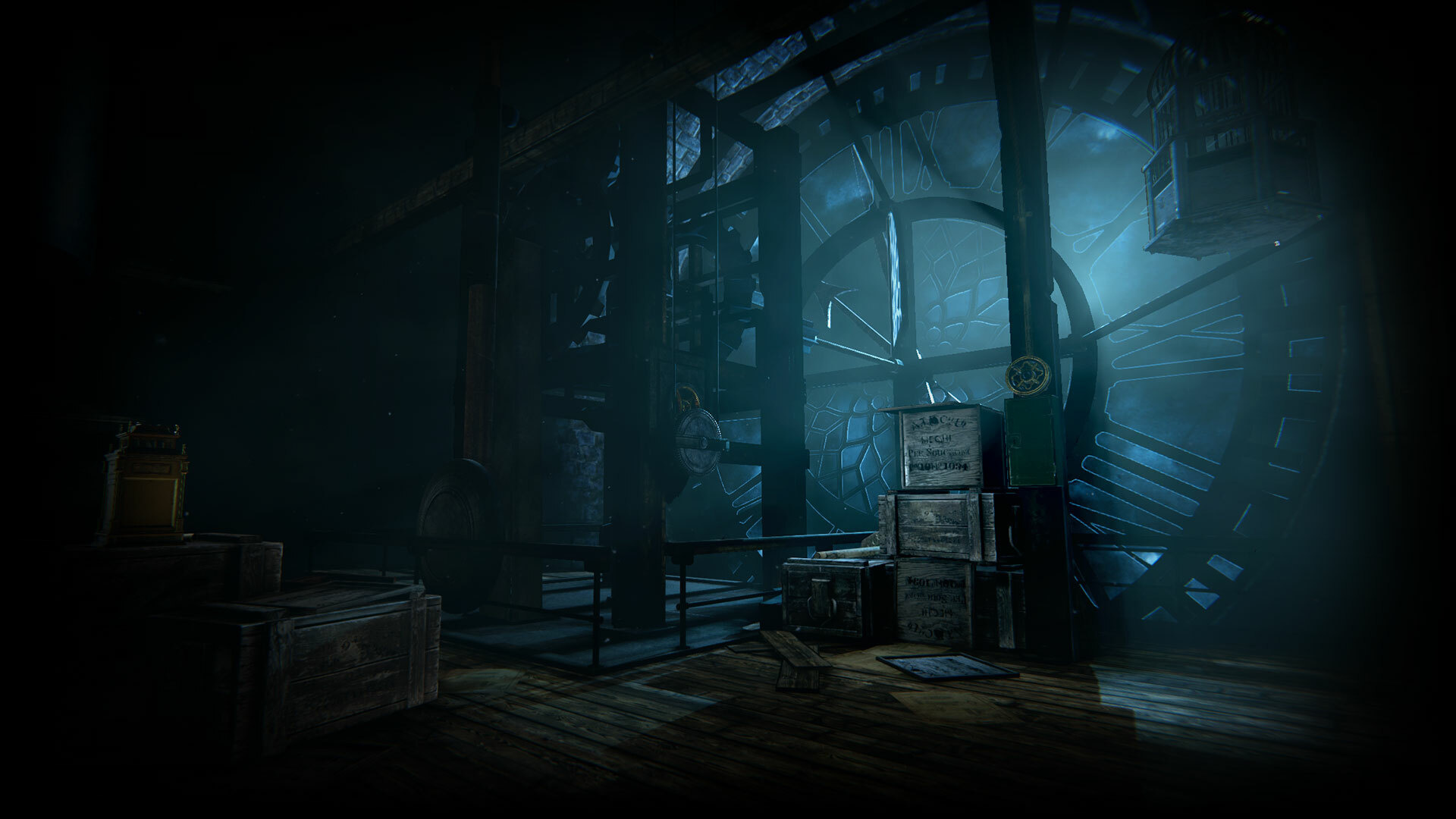 The Room: A key inventory element is a special lens that, in-game, allows the player to see things made from the Null element that compose parts of the box, Puzzle-game. 1920x1080 Full HD Background.