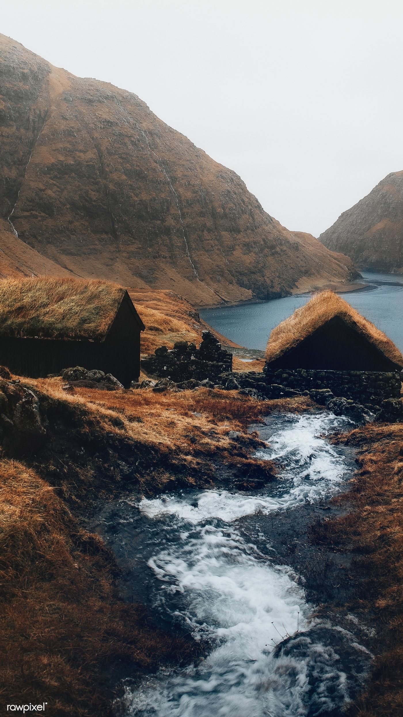 Saksun village, Faroe Islands, Coastal beauty, Nature's tranquility, 1400x2490 HD Handy