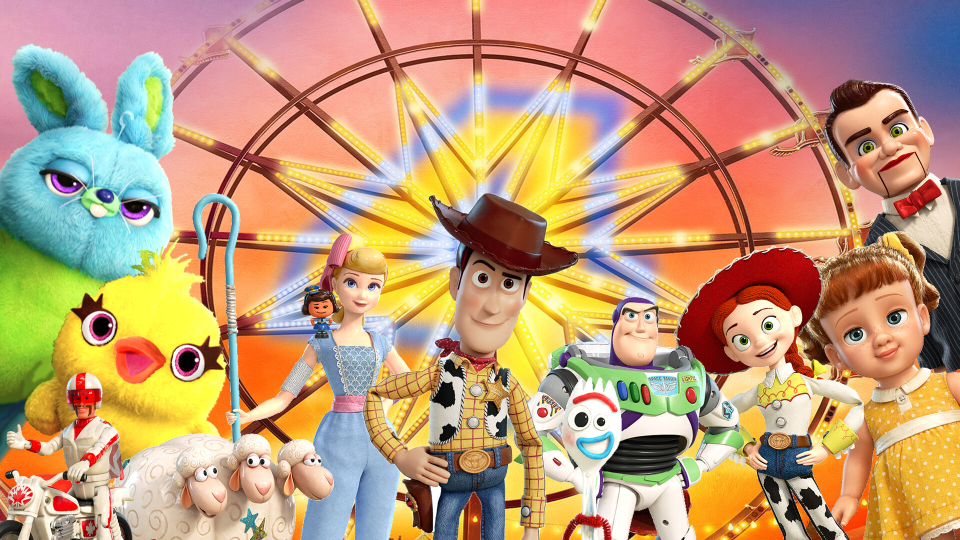Toy Story (Animation), Toy Story 4 visuals, Exciting new adventure, Colorful wallpaper, 1920x1080 Full HD Desktop