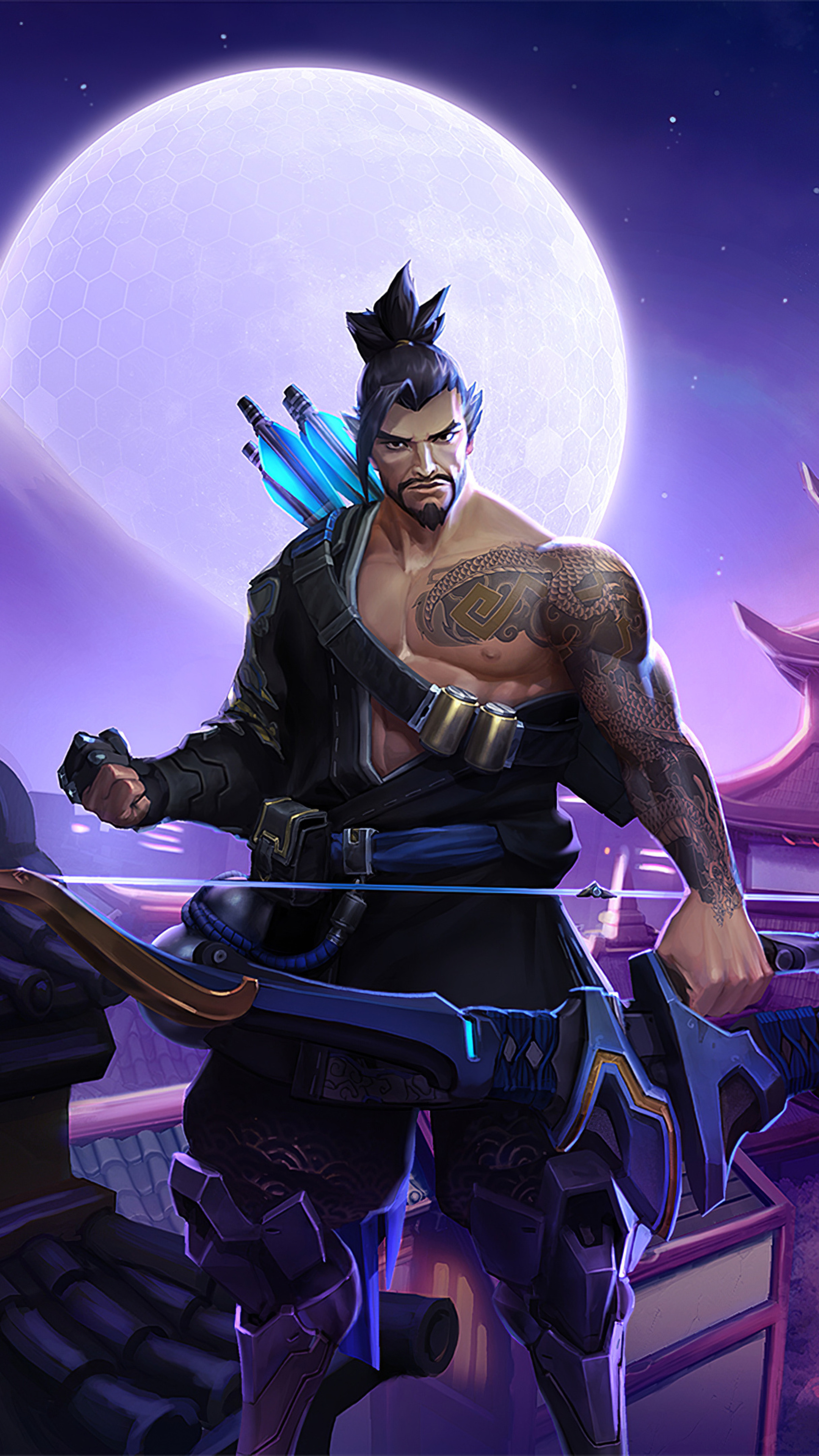 Hanzo Overwatch artworks, Sony Xperia wallpapers, 2160x3840 4K Phone
