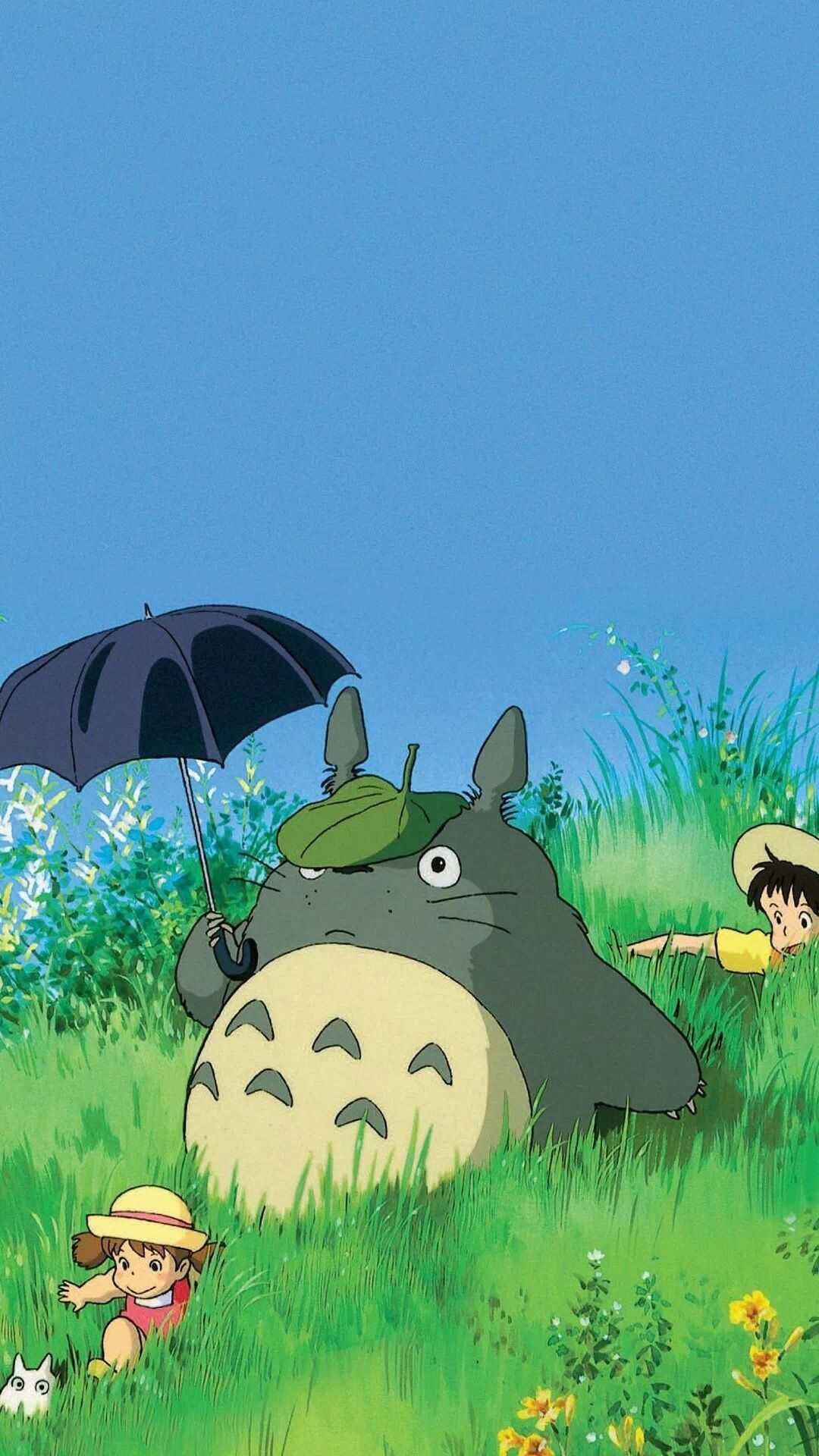Studio Ghibli: My Neighbor Totoro has grossed over $41 million worldwide at the box office. 1080x1920 Full HD Wallpaper.