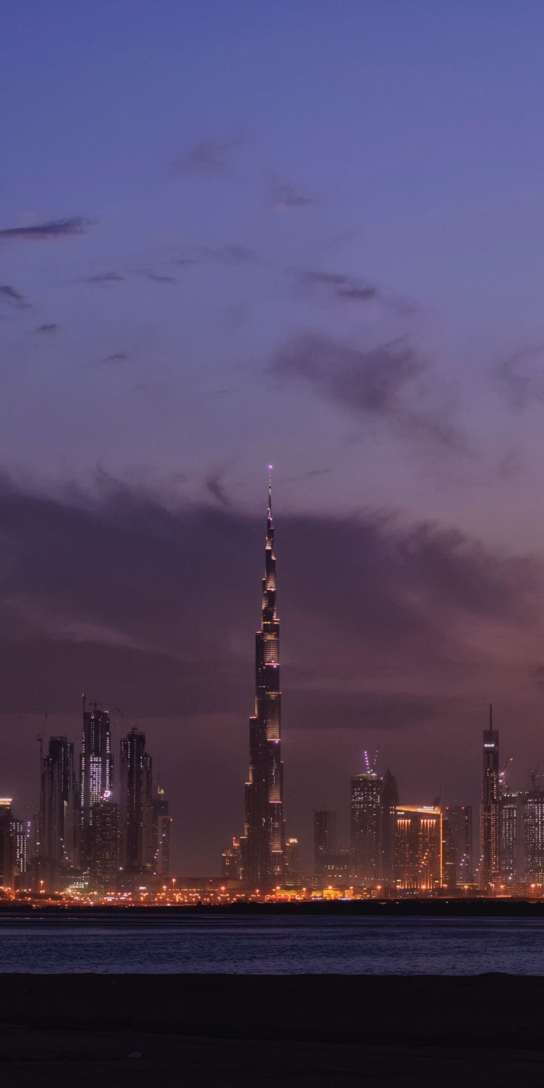 Middle East travels, Dubai cityscape, Night photography, Aesthetic visuals, 1080x2160 HD Phone