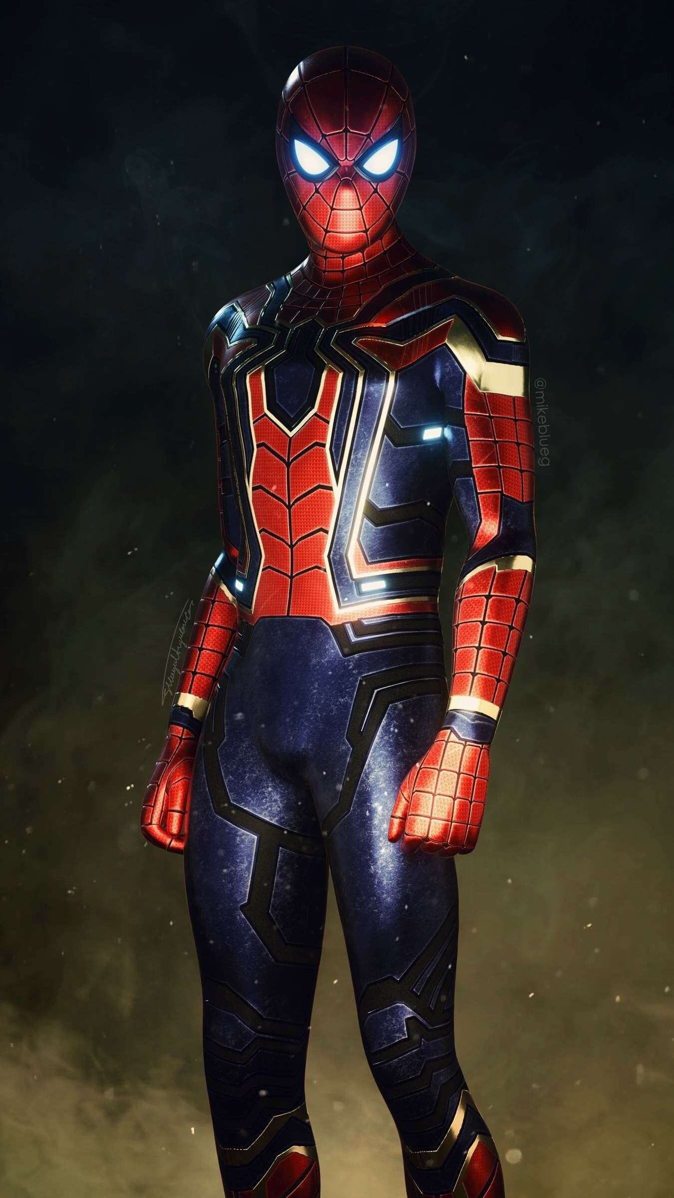 Iron Spider, Artstation, Avengers suit, Digital art, 1350x2400 HD Handy